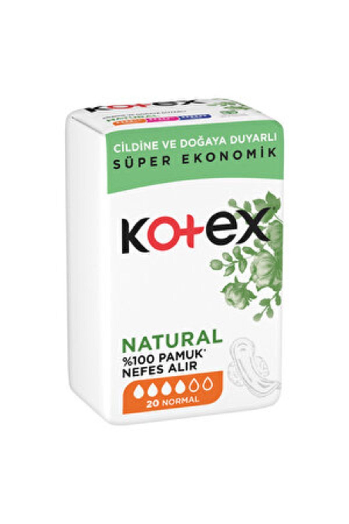 Kotex ( 3 ADET ) Kotex Natural Ultra Quadro Normal Hijyenik Ped 20'li