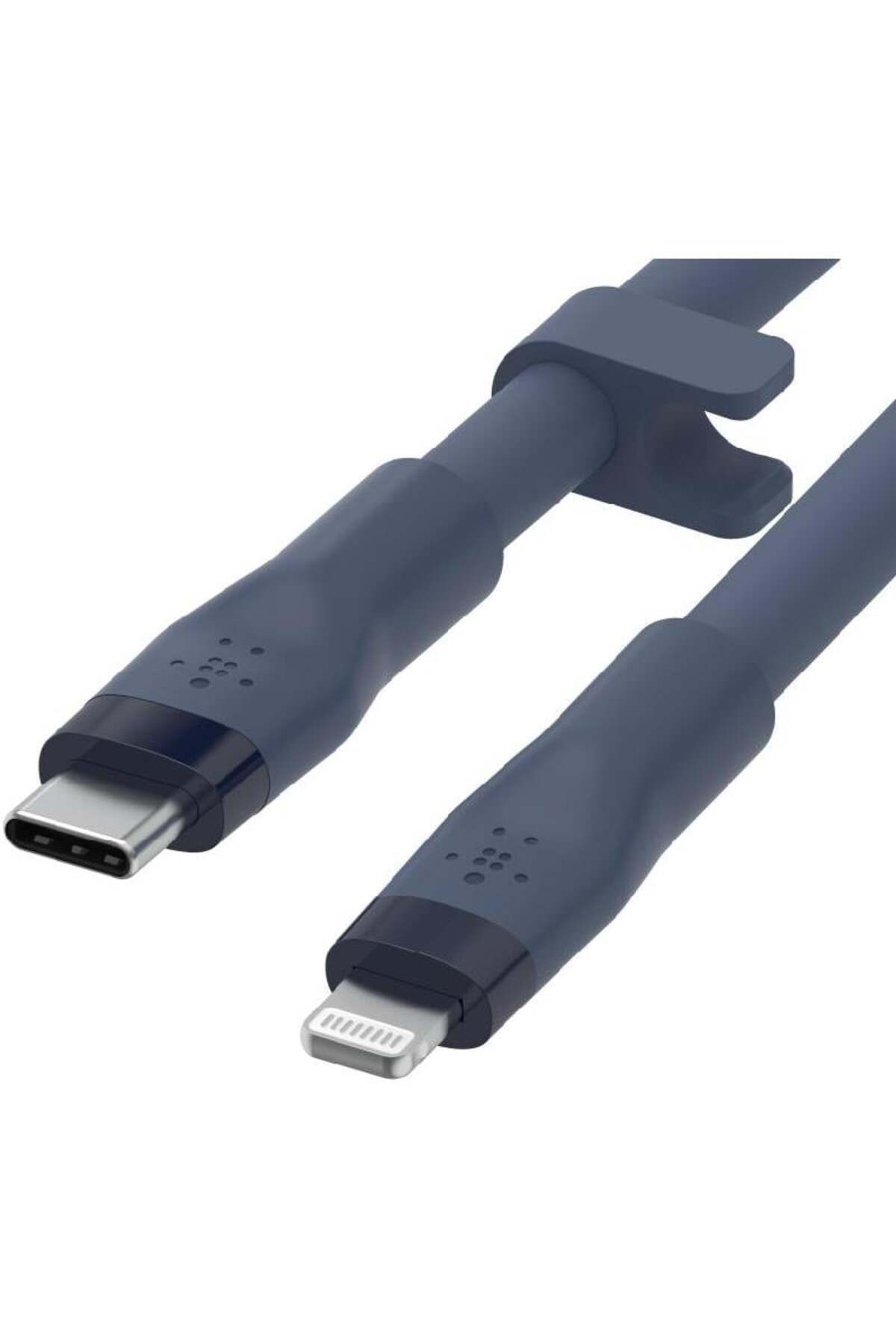 BoostCharge Flex Silikon USB Tip C Uyumlu - Lightning Kablosu 3 Metre 20w hızlı şarj Koyu Mavi - 3