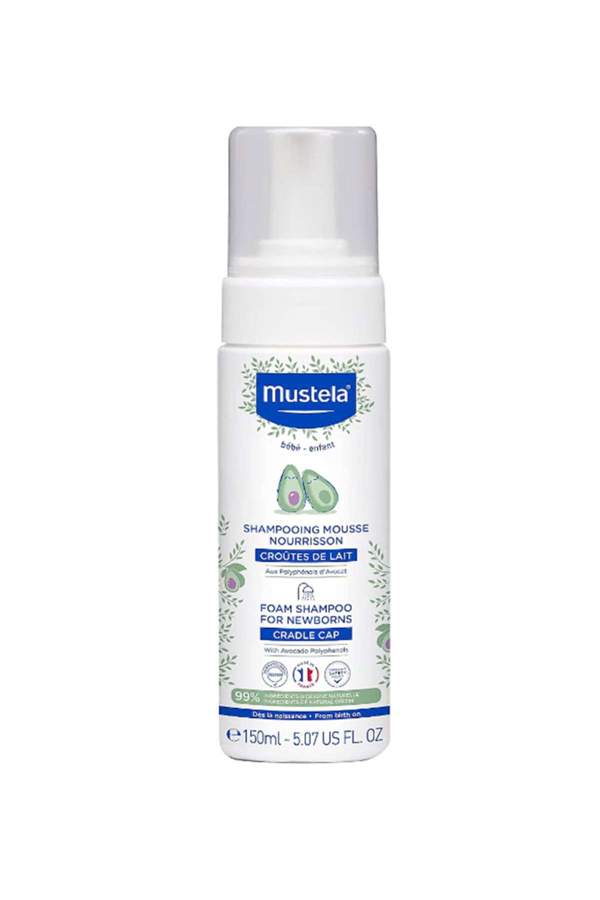Mustela Saç Pullanmalarına Karşı Yenidoğan Köpük Şampuanı 150ml