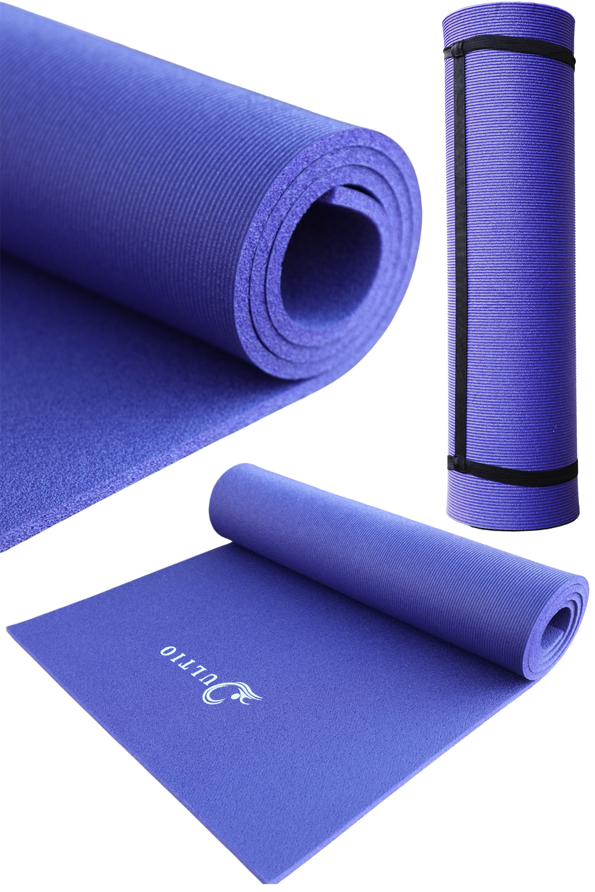 ULTIO Özel Seri 10 mm Pilates Minderi 480gr Yoga Matı Taşıma Askılı Kaymaz Taban Yoğun NBR Malzeme