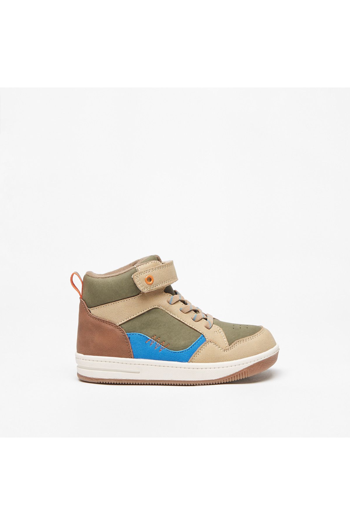 LBL by Shoexpress-Colourblock Ankle Boots with Hook and Loop Closure 3