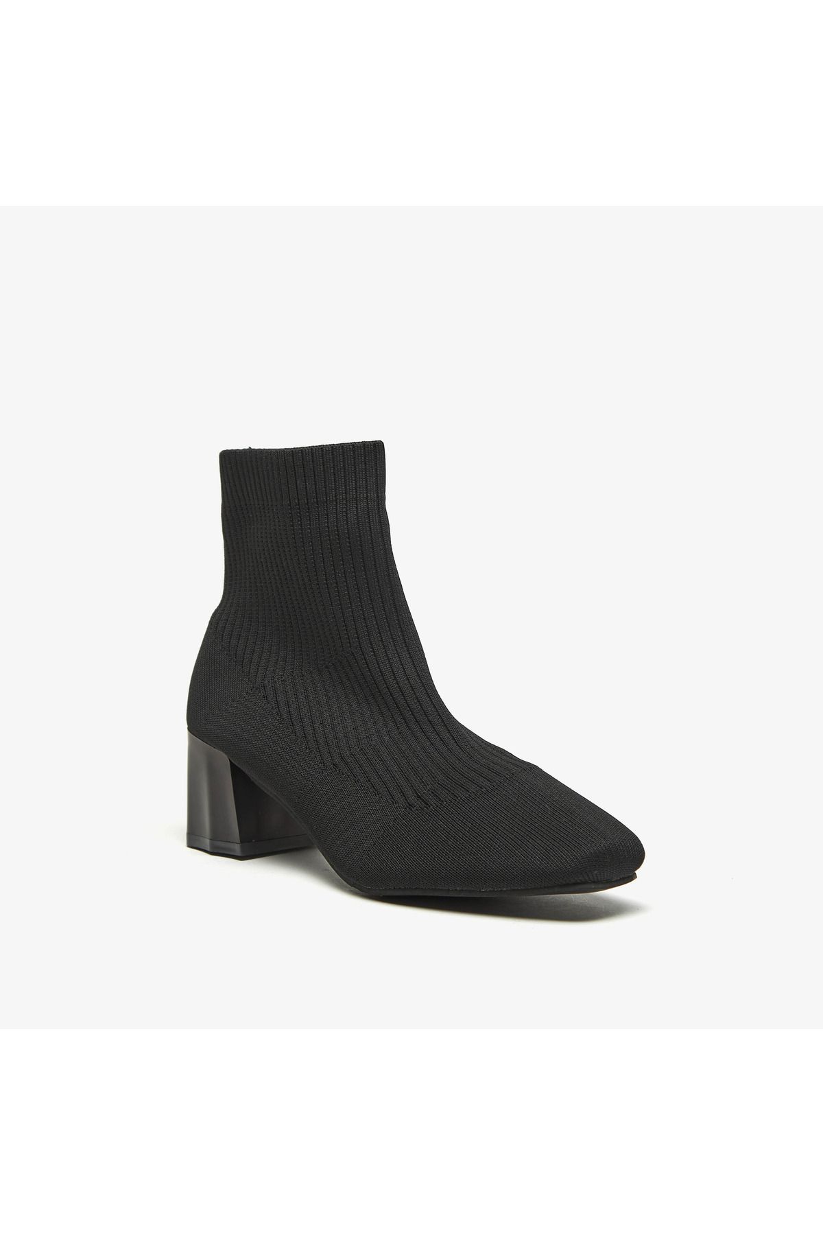 Flora Bella by Shoexpress-Ribbed Slip-On High Cut Boots with Block Heels 2