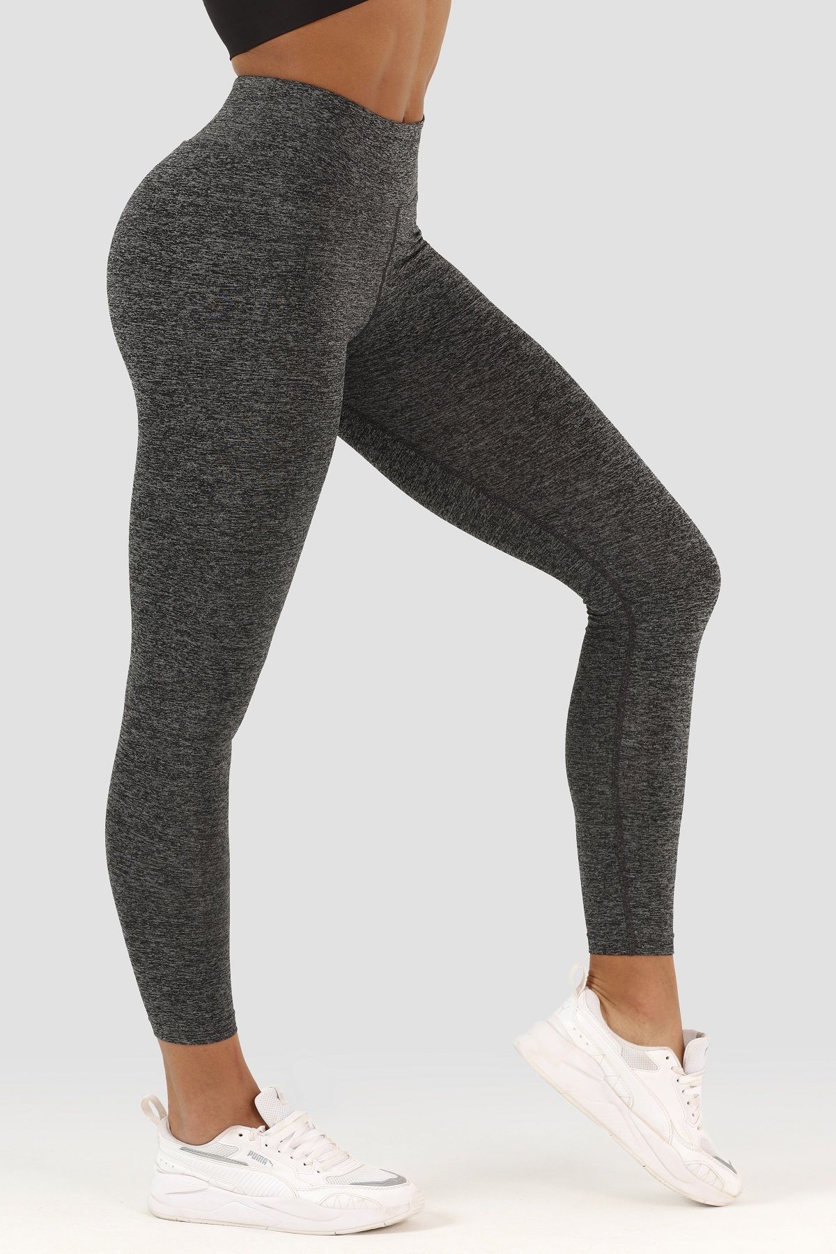 Superstacy-High Waist Sports Gray Leggings 4