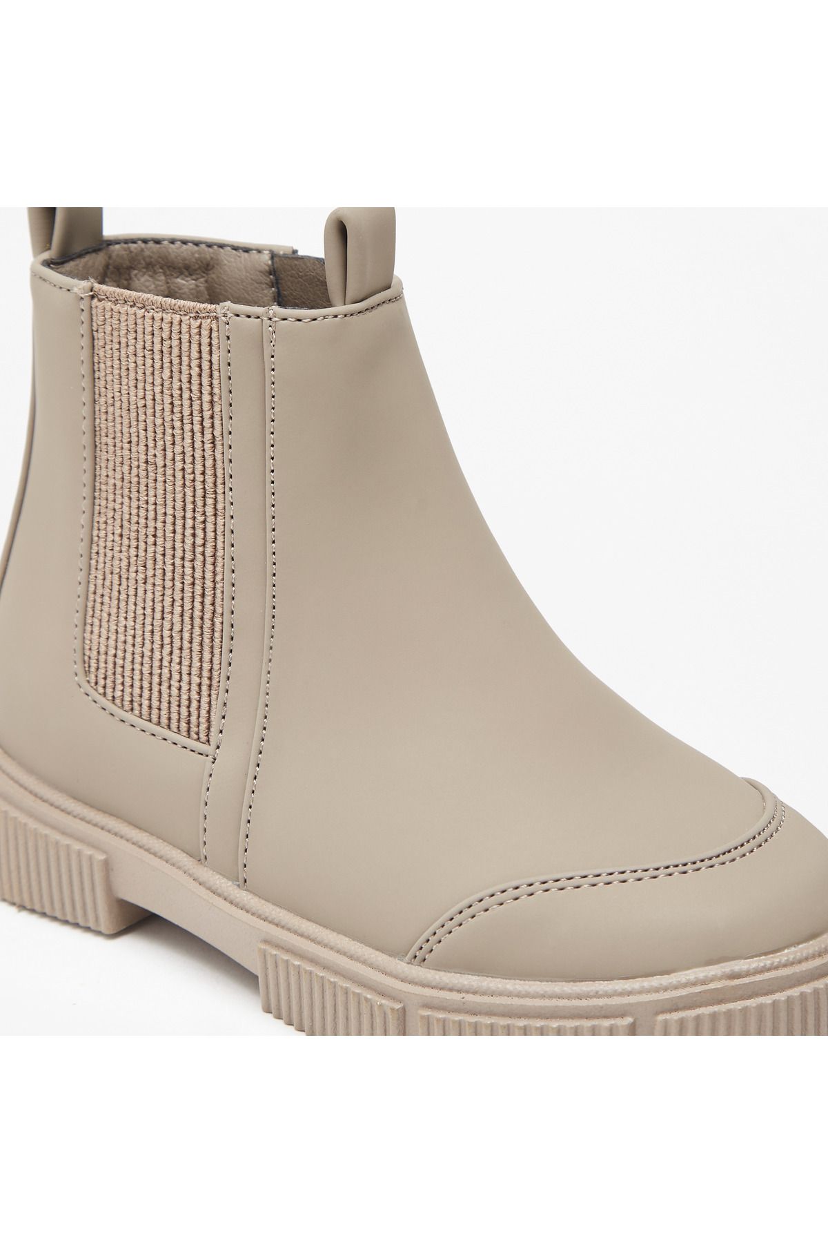 LBL by Shoexpress-Solid Ankle Boots with Zip Closure 6