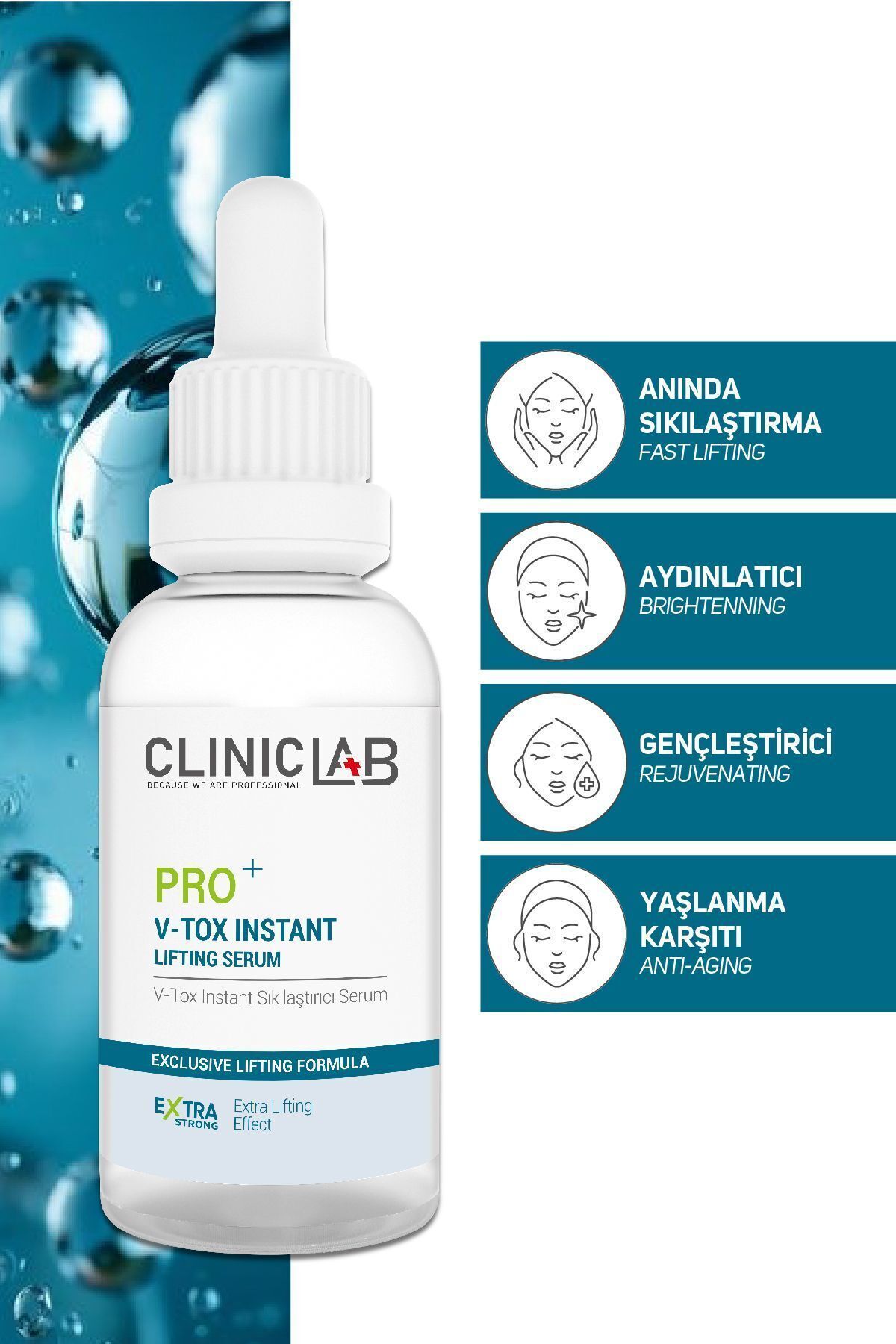 سرم سفت کننده و ضد پیری فوری وی توکس 30 میلی لیتر Cliniclab