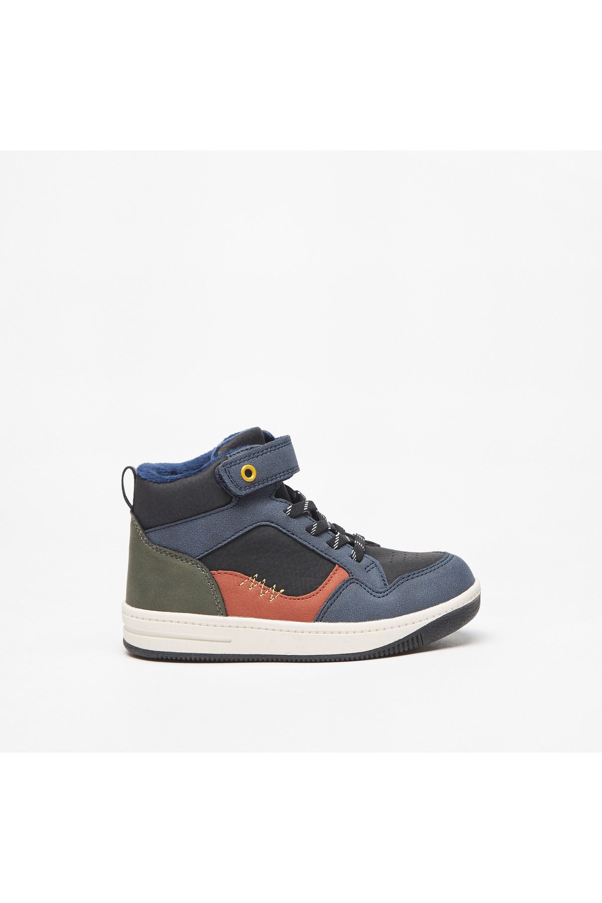 LBL by Shoexpress-Colourblock Ankle Boots with Hook and Loop Closure 3
