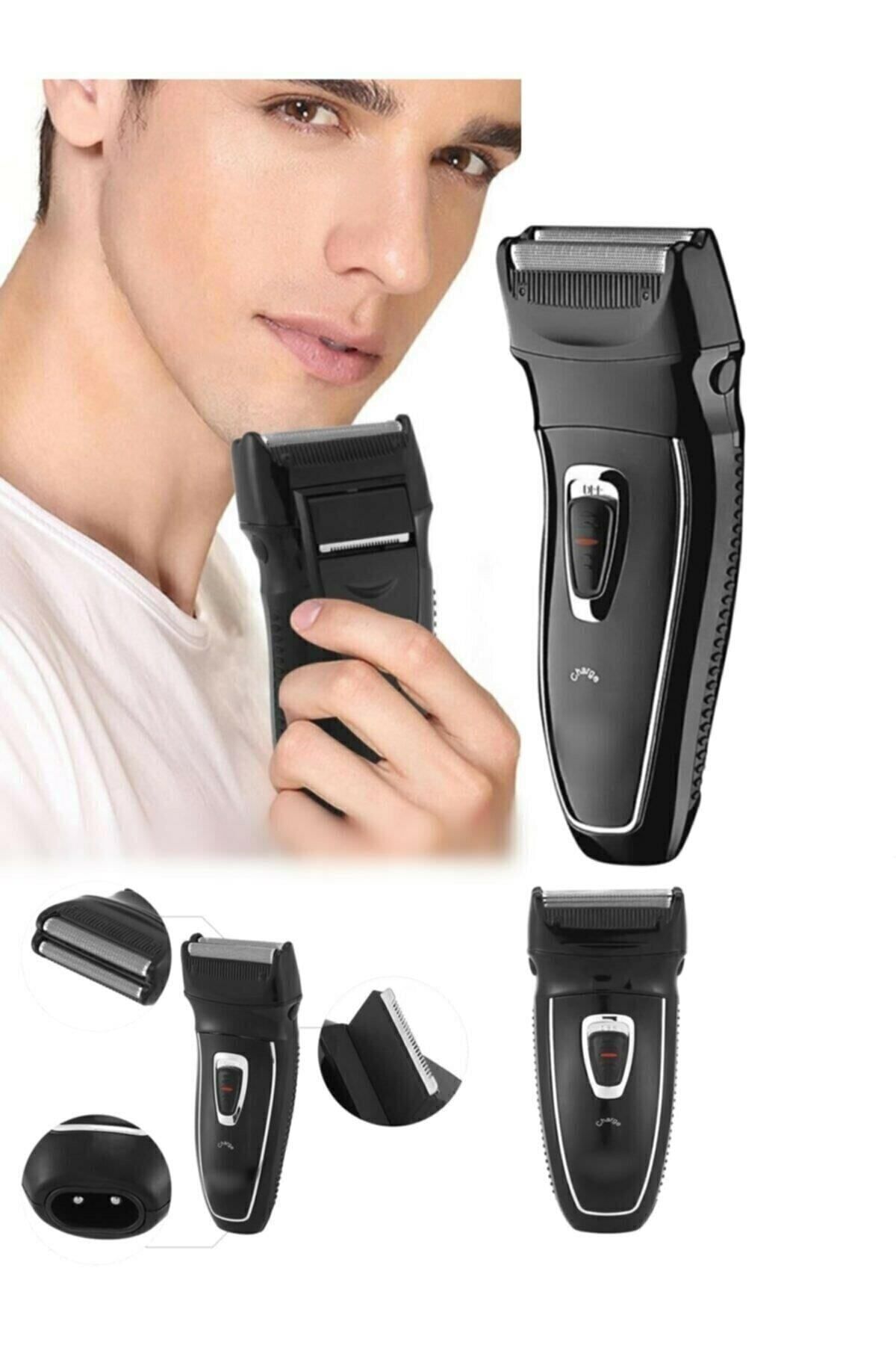 Janva Hk-900 Sakal Sıfırlama Tıraş Makinesi Çift Başlıklı Şarjlı Sinek Kaydı Tıraş Traş Makinesi