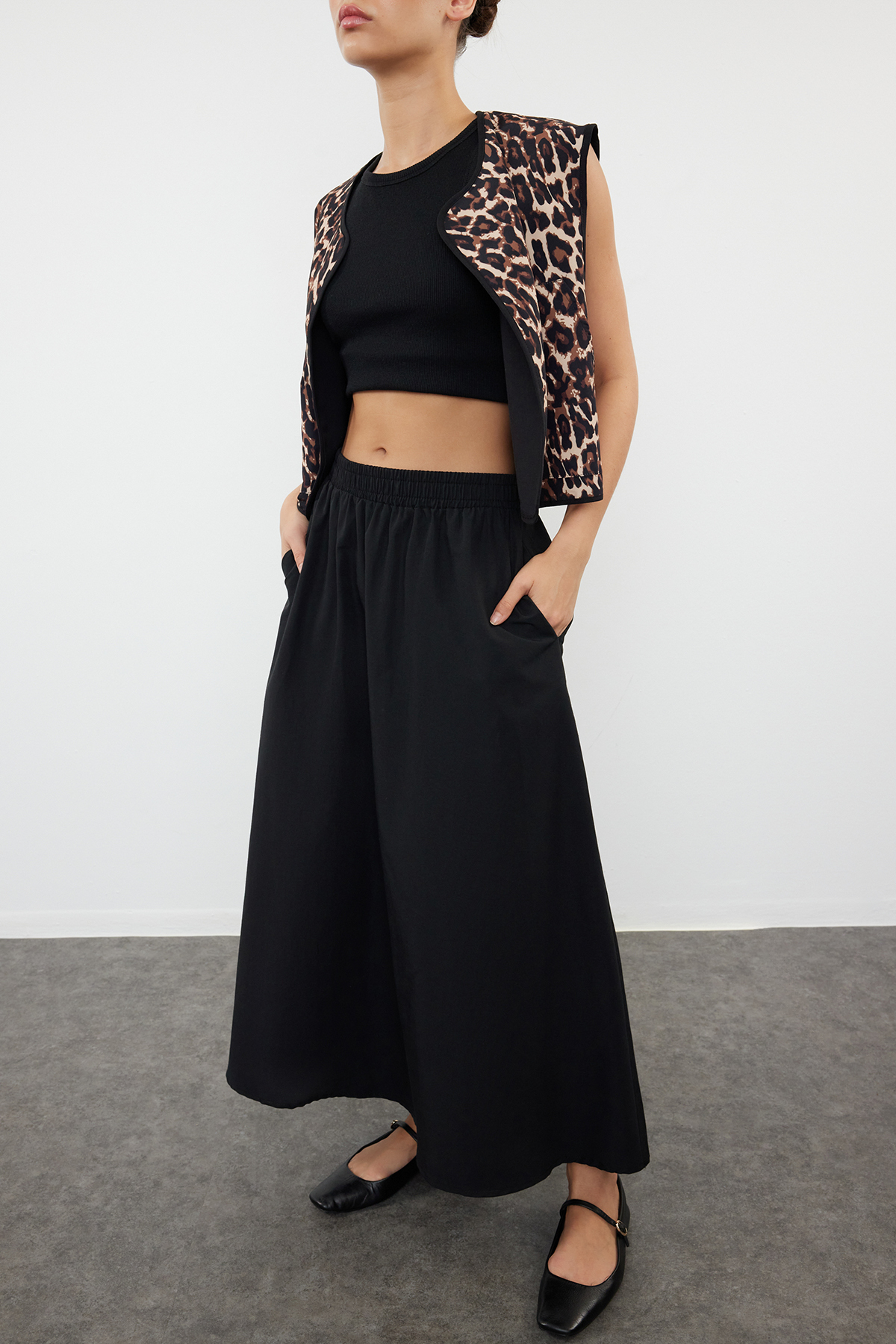 Trendyolmilla  Siyah A-line Maxi Boy Etek TEDSS24ET00033 - Görsel 4