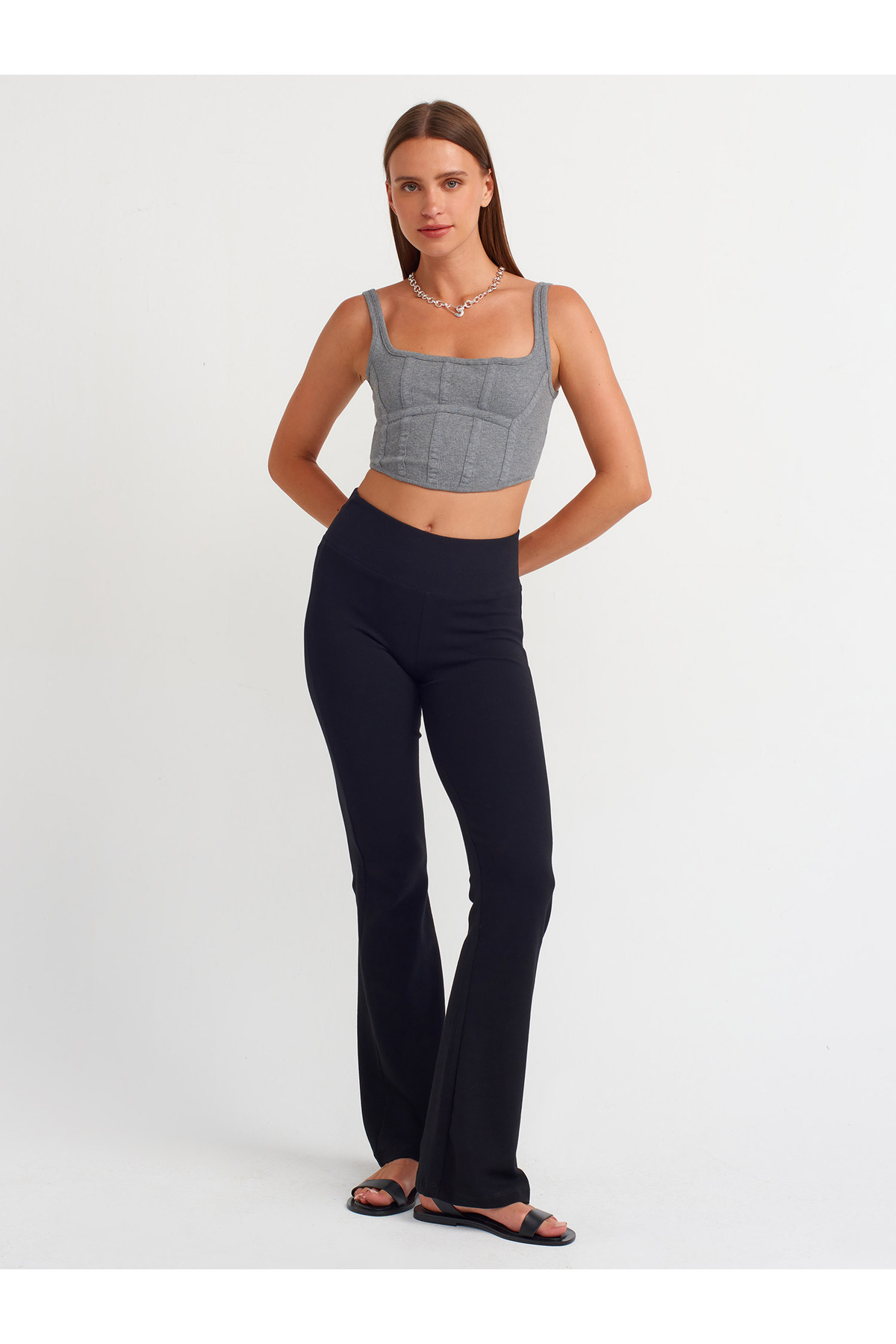 Dilvin 30963 Korse Top-Antrasit görsel 4