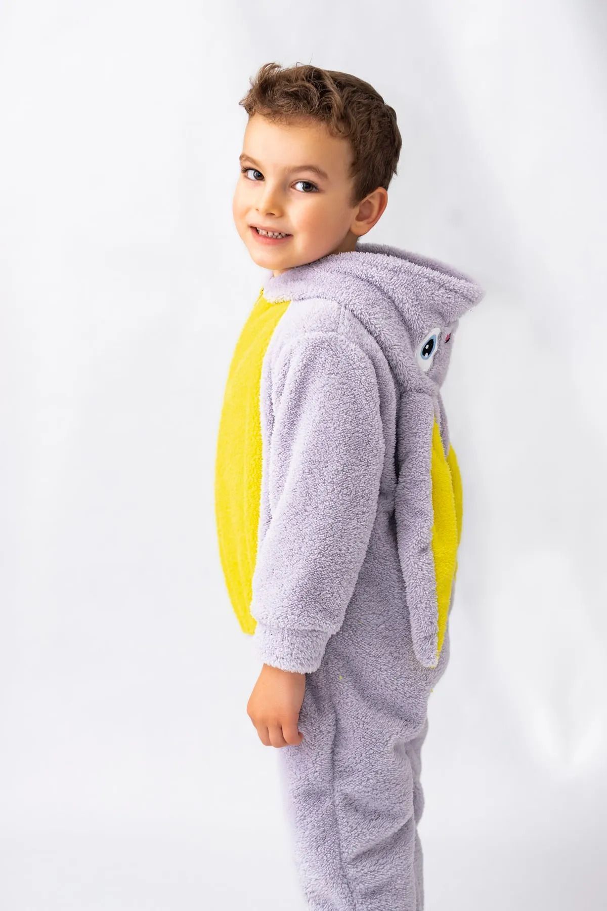 Baby Animals Welsoft Peluş Fermuarlı Kışlık Unisex Kız Erkek Bebek Uyku Tulumu Bebek Tulumu Çocuk Tulumu Kostümü fotoğrafı 4 (önizleme)