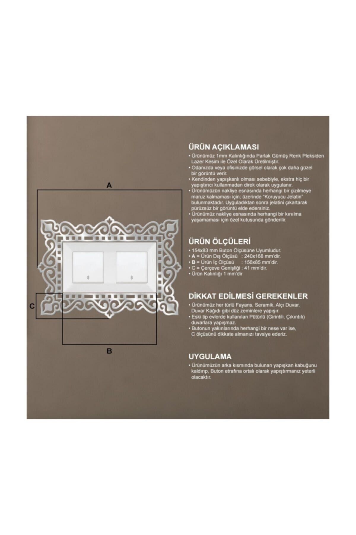 Tual Tasarım-Decorative Plexi Socket Switch Button Frame 2