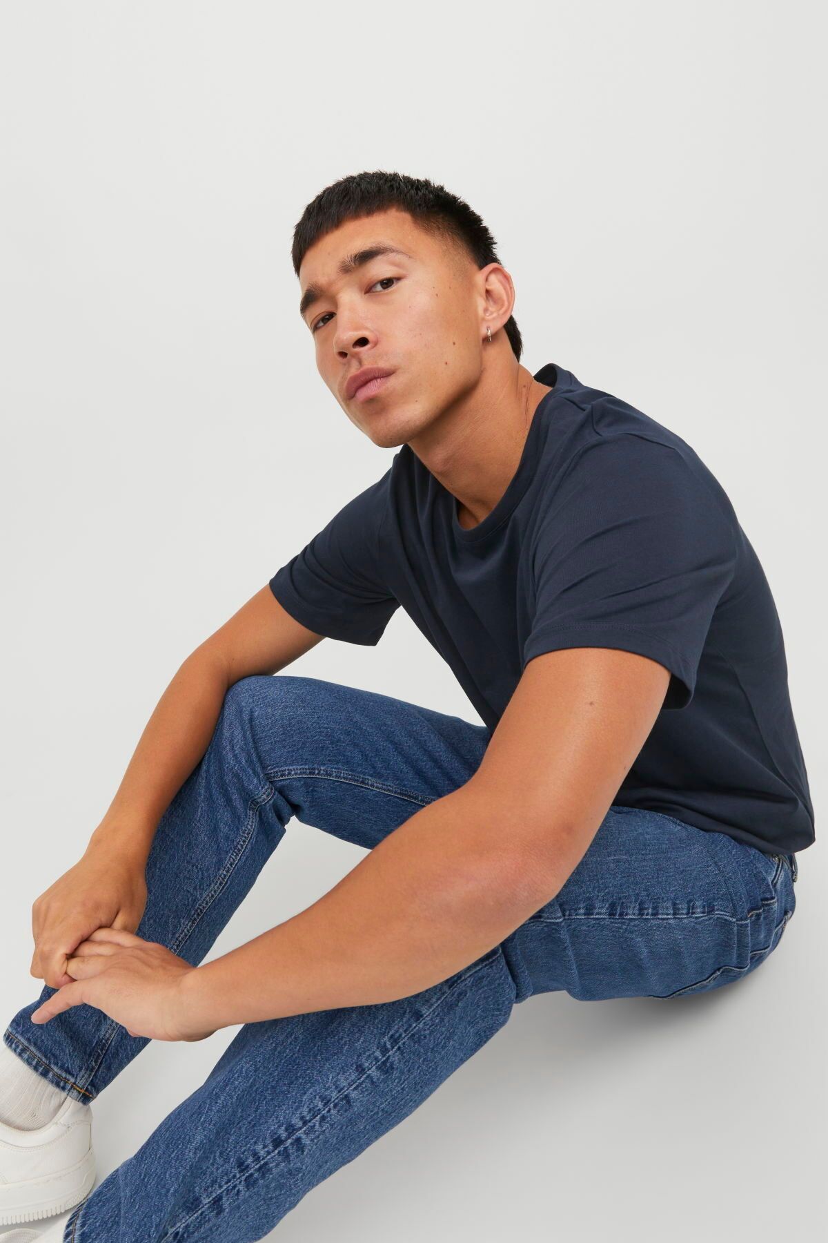 تی شرت آبی مردانه Jack & Jones JJEORGANIC BASIC TEE SS O Navy Blue 101069469 Jack & Jones