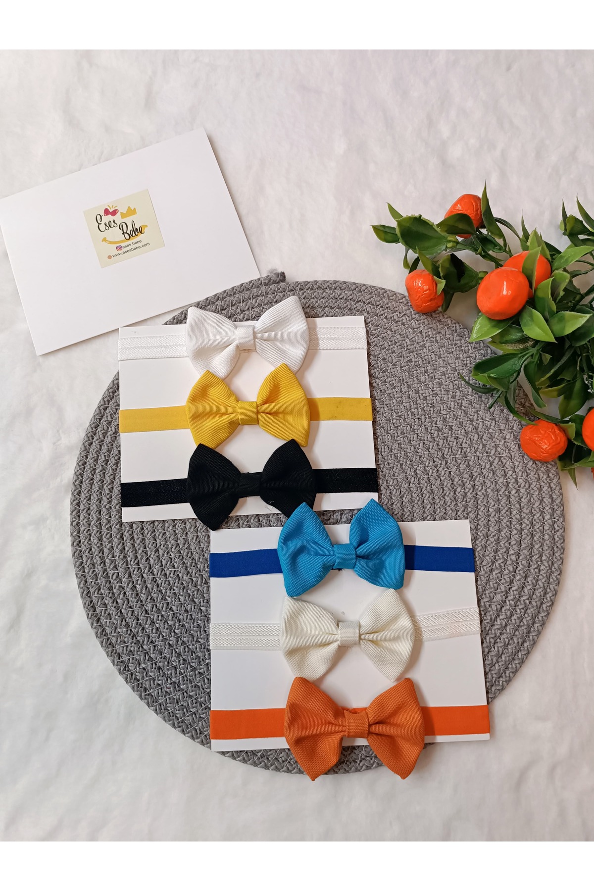 Kız Bebek Cocuk Fiyonk Bandana 6'lı Set
