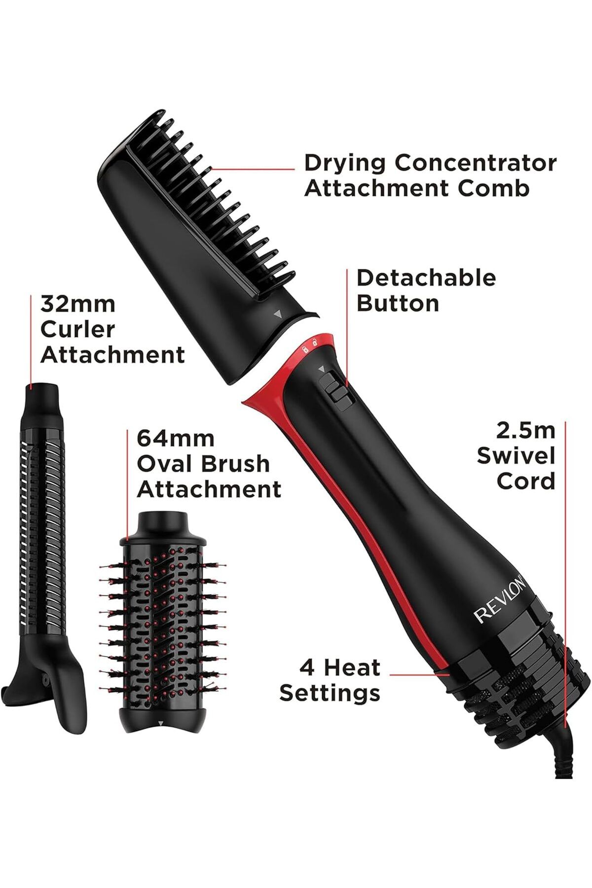 Revlon-One Step Blow Dry Multi Styler, Root-Drying Concentrator, 360°Vented Airflow Curler RVDR5333 5