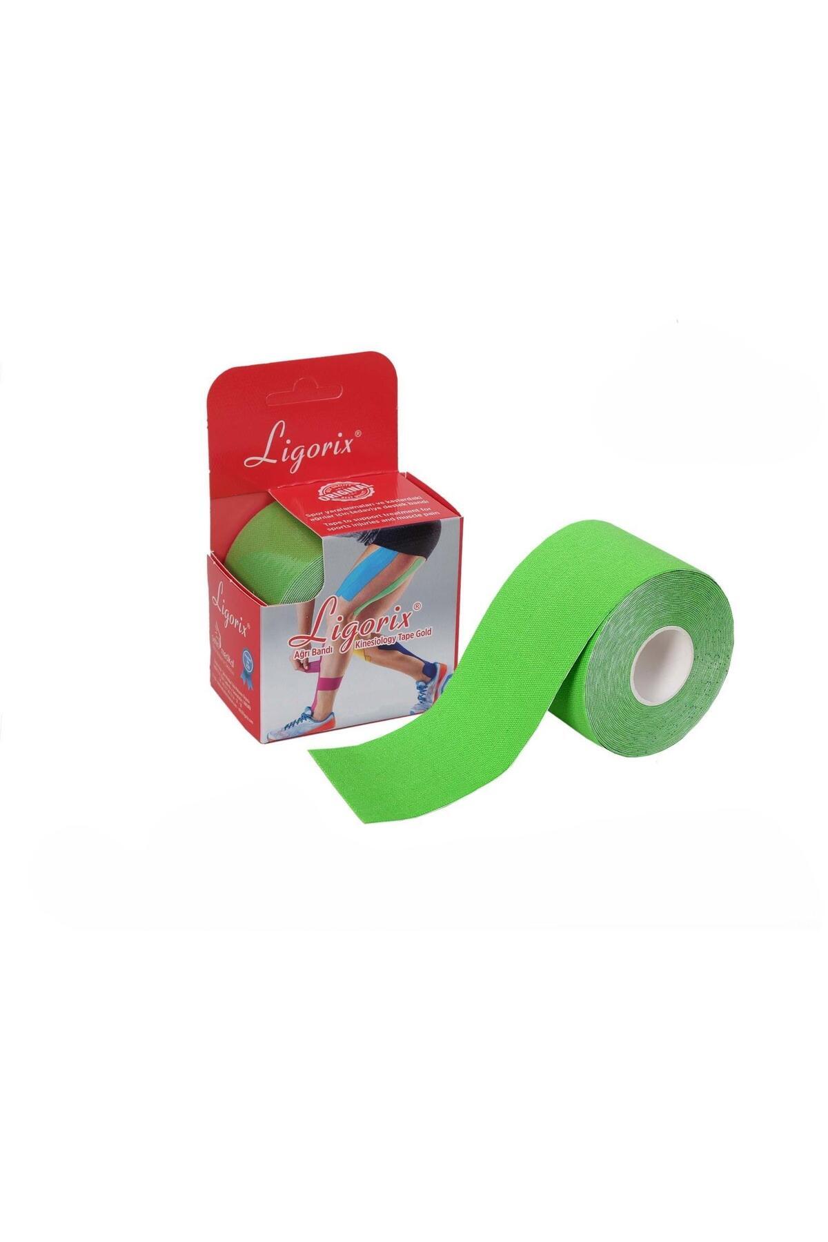 Ligorix Kinesio Tape Ağrı Bandı 5cm X 5m -yeşil