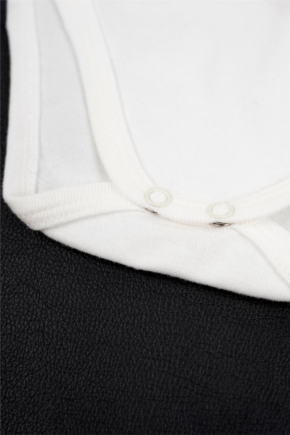 بادی نوزادی پسرانه – دخترانه سفید Adisia | 1045 اورجینال - تصویر 4