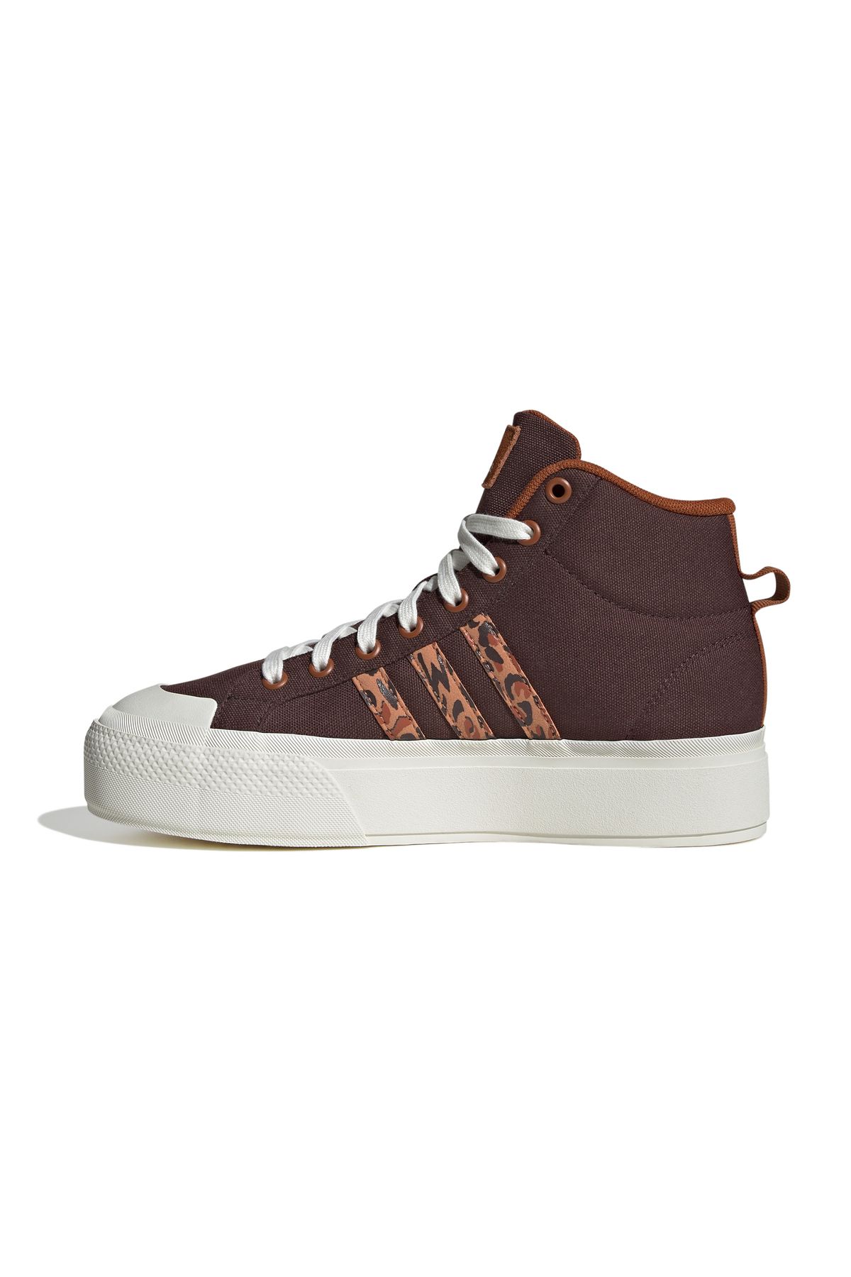 اسنیکر چند رنگ زنانه Bravada 2.0 Mid Platform کفش روزانه IH7297 قهوه ای adidas