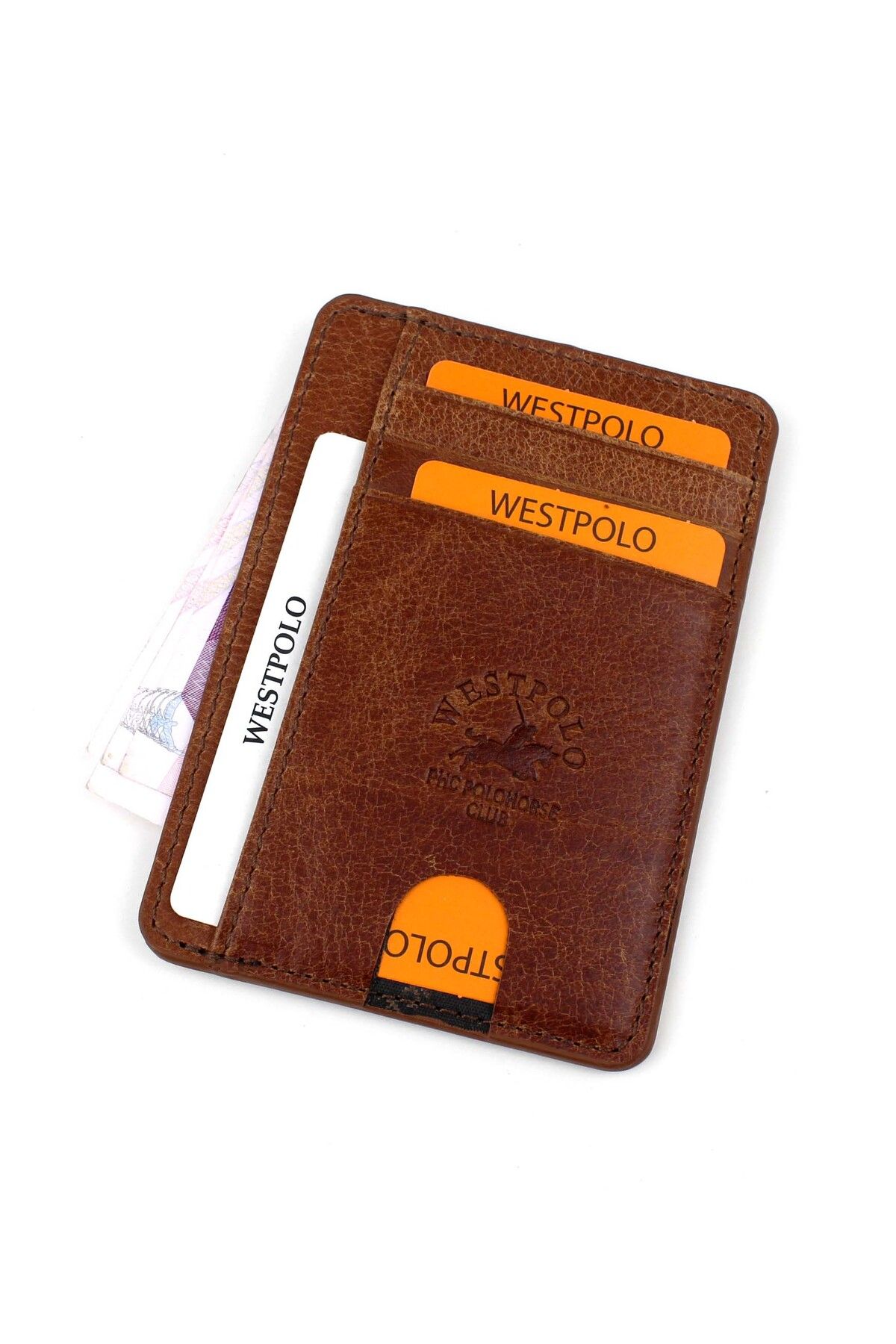 کارت دار مردانه WEST POLO TABA COLOR LEAGE چرمی CRAZY MINI CARD deri,se club