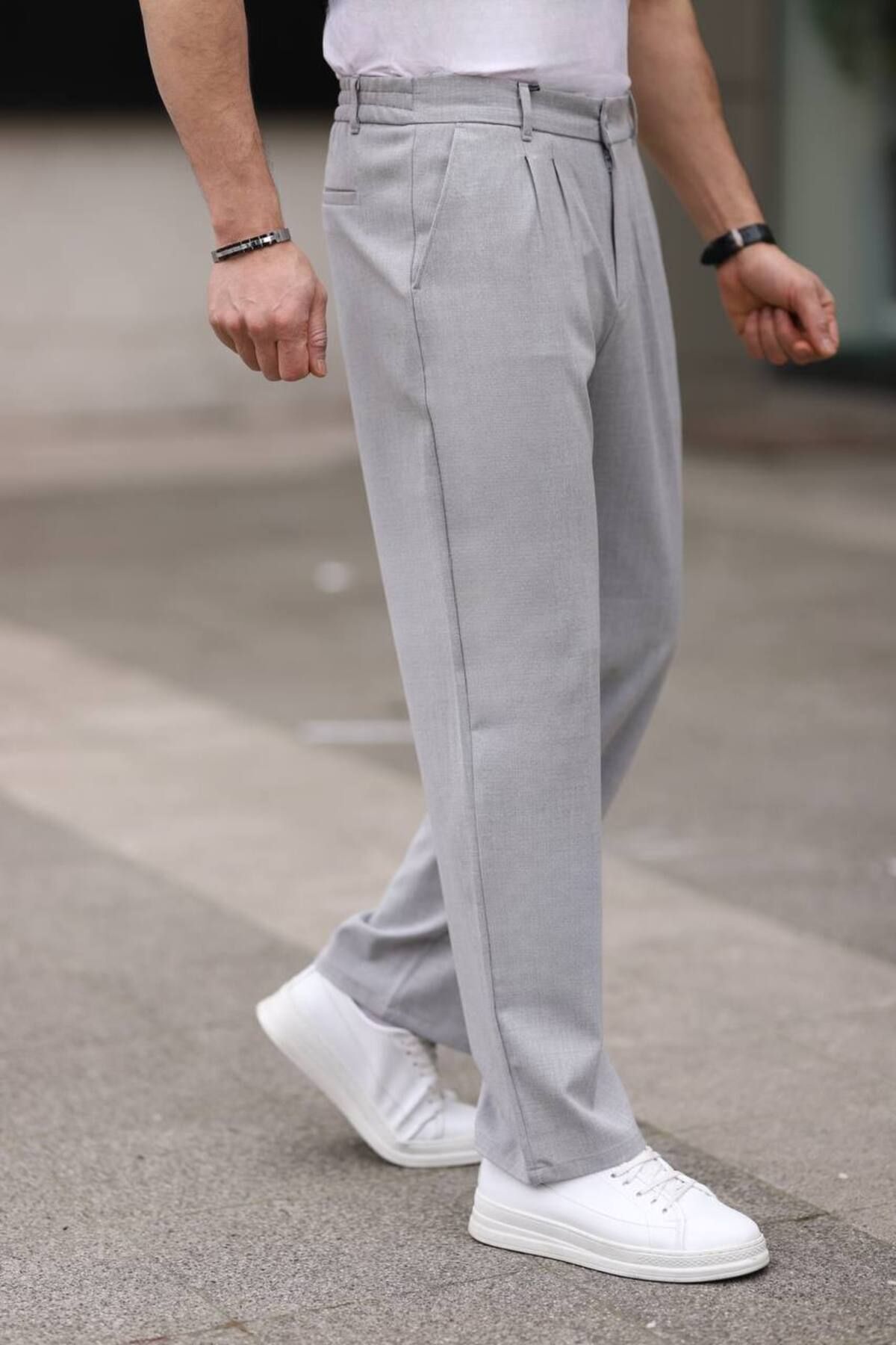 شلوار مردانه خاکستری BYATA MENS STYLE | byt.52356635 اورجینال - تصویر 2
