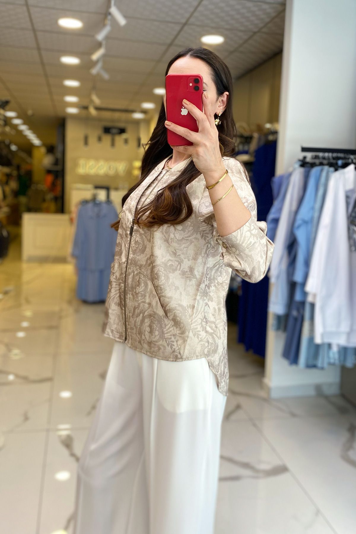 کت نود زنانه لباس ژاکت جزئیات جیب زیپ شنی مد اورجینال Vosse