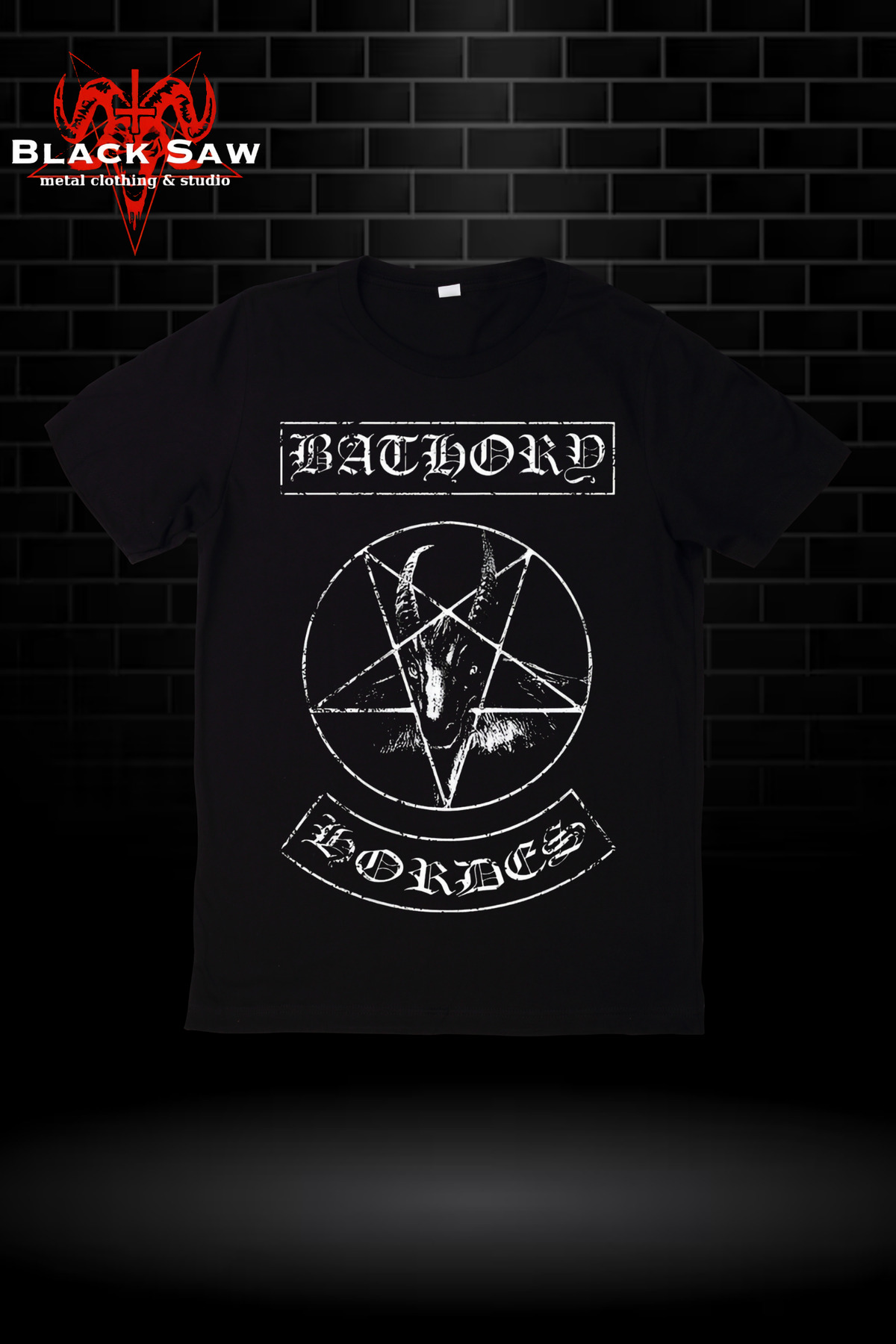 Bathory Goat Head Official T-Shirt - Black Metal Band Tee, S-3XL, 100% Cotton