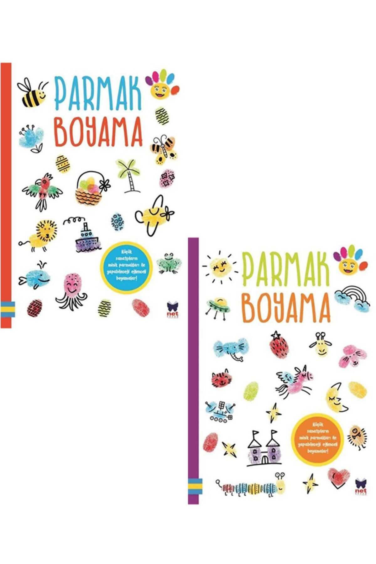 Genel Markalar Parmak Boyama- Kırmızı Ve Mor Kitap Seti