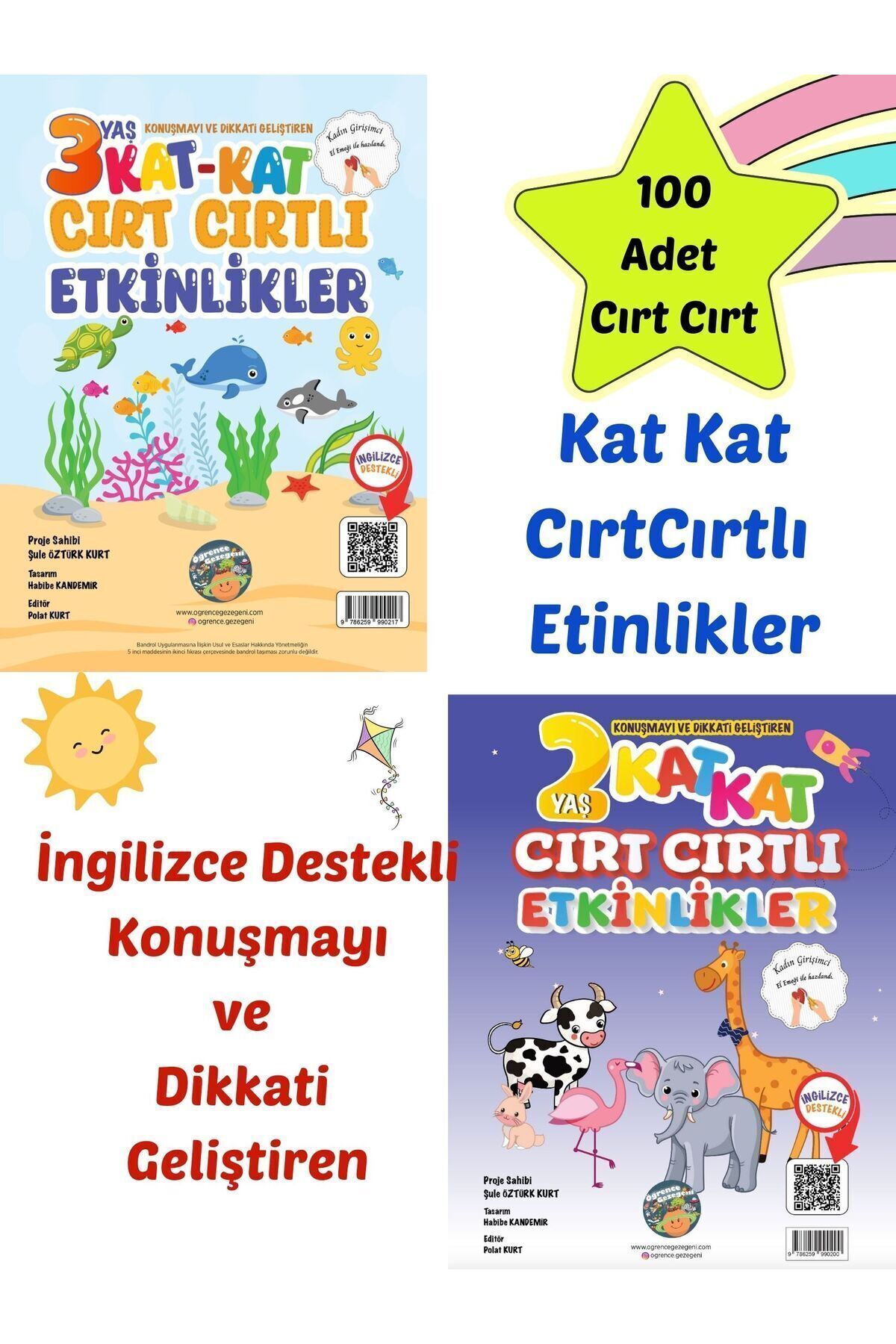 Öğrence Gezegeni 6 Kitap- İngilizce Destekli Dev Cırt Cırtlı 2 ve 3 Yaş Kitaplar- Sincap Kitap Bebek Üniversitesi fotoğrafı 3 (önizleme)
