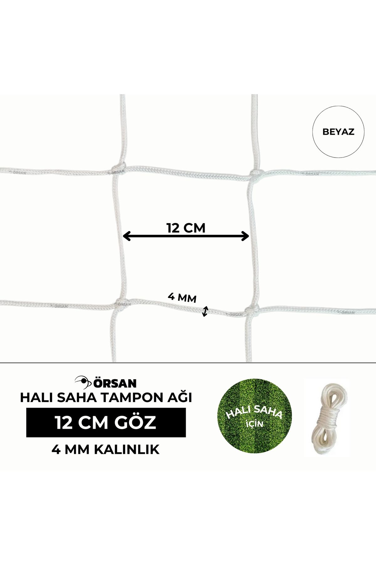 Örsan File-Carpet Field Castle Back Bumper Net-240 Layers 4mm 12cmx12cm (10m X 10 M) 2