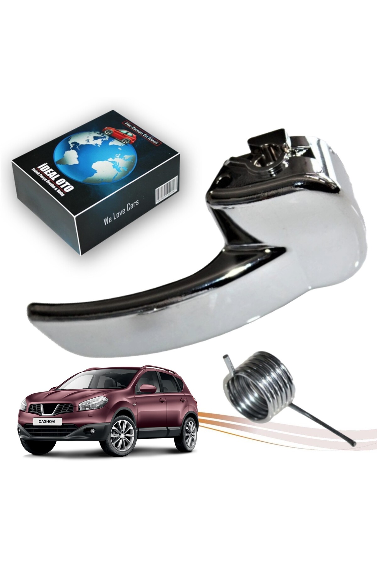 İDEAL OTOMOTİV Nissan Qashqai 2007-2014 Sağ Kapı Iç Açma Kolu 80670jd00e Uyumlu