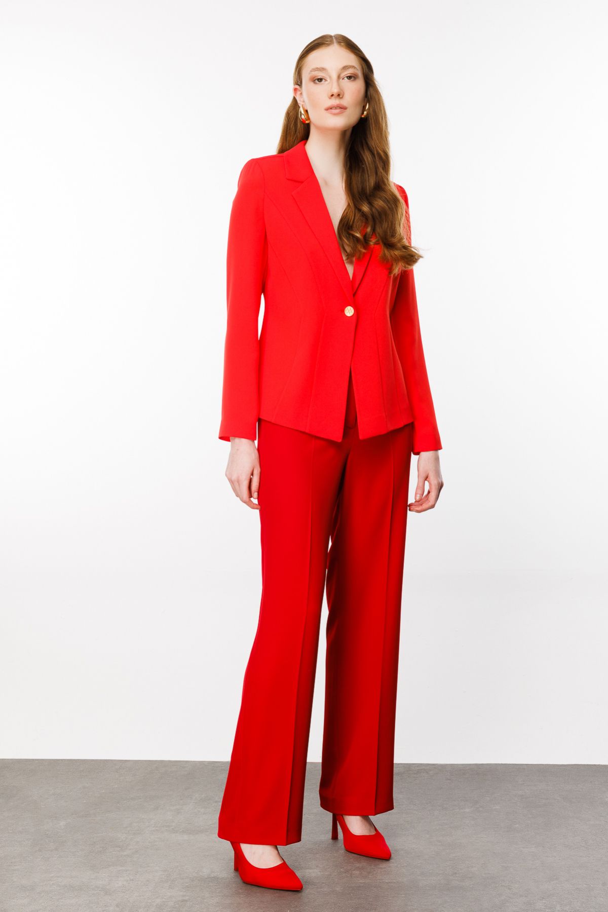 Ekol-Stylish Jacket with Brooch Detail 3