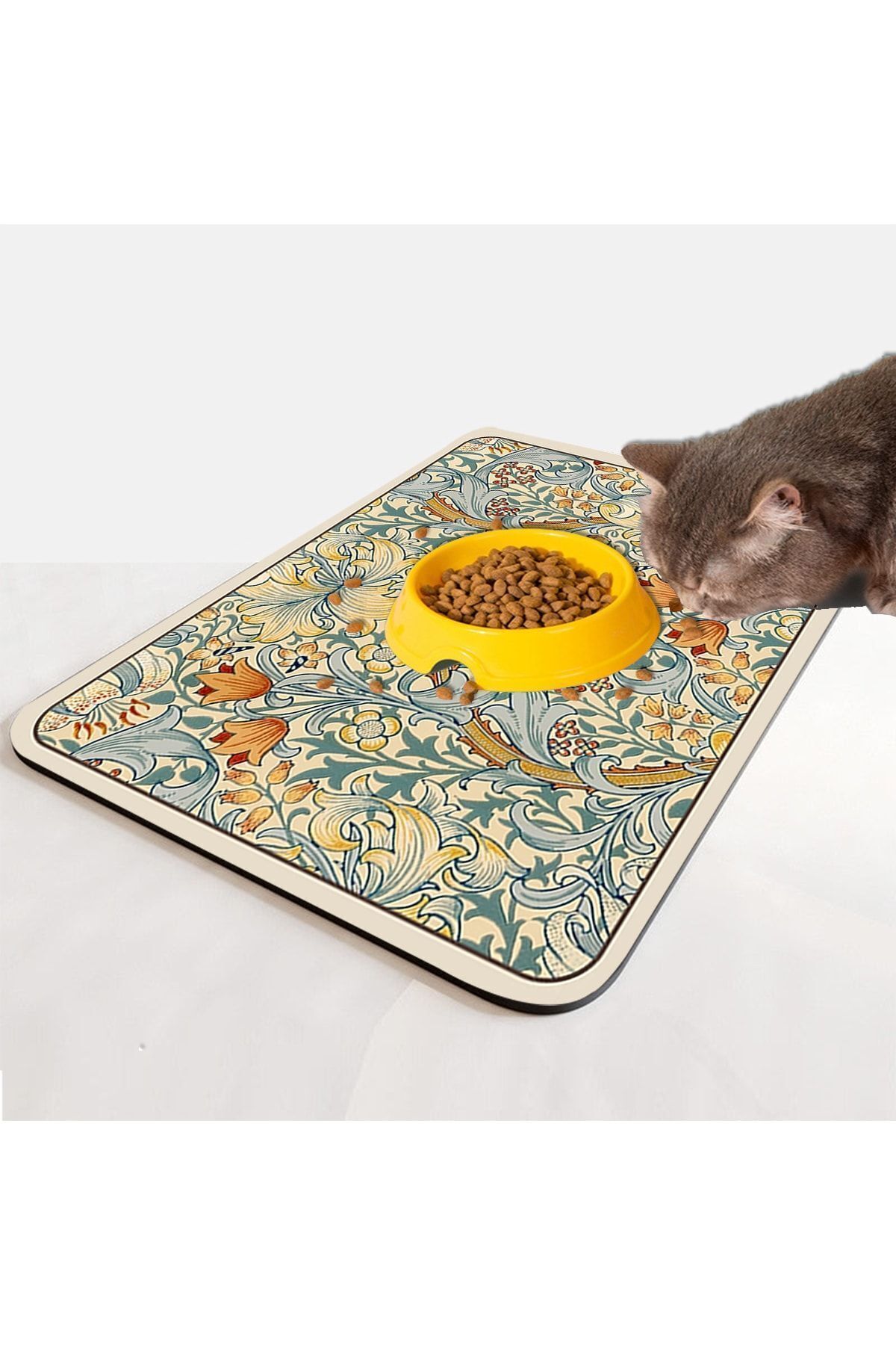 Else Dekor Else Kedi Köpek Mama Su Evcil Hayvan Beslenme Matı Altlığı Kolay Temizlenen Emici Su Geçirmez Taban