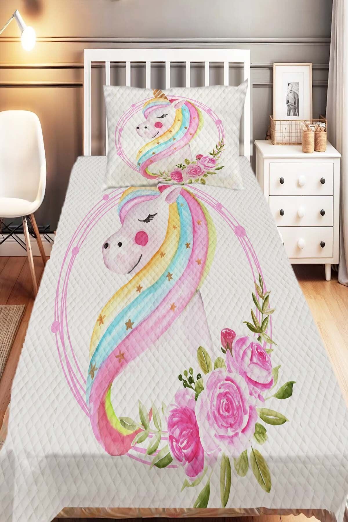Else Dekor-Unicorn Horse Patterned Single Children's Pique Set 1