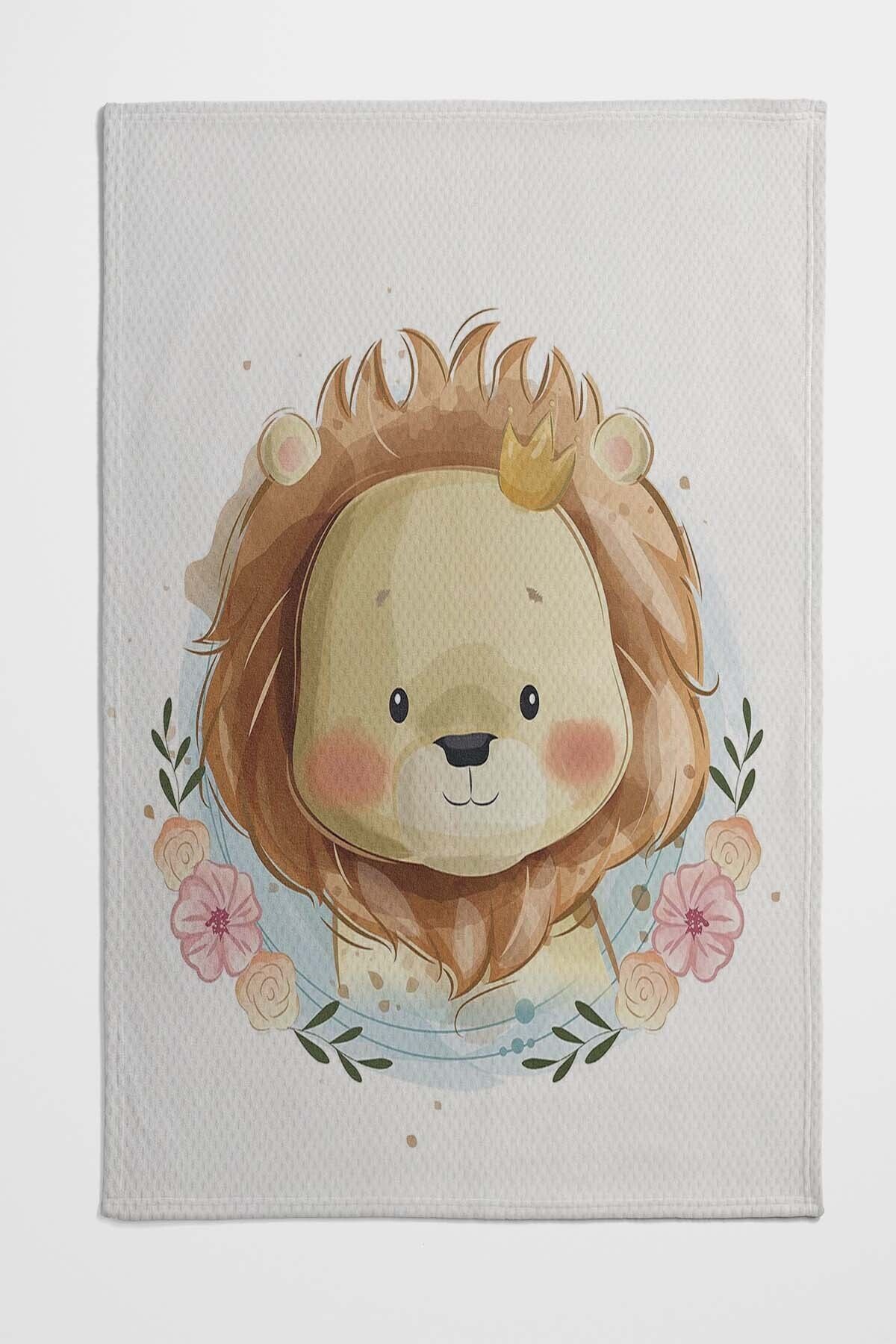 Else Halı-Else Little Lion Patterned Bedspread 2