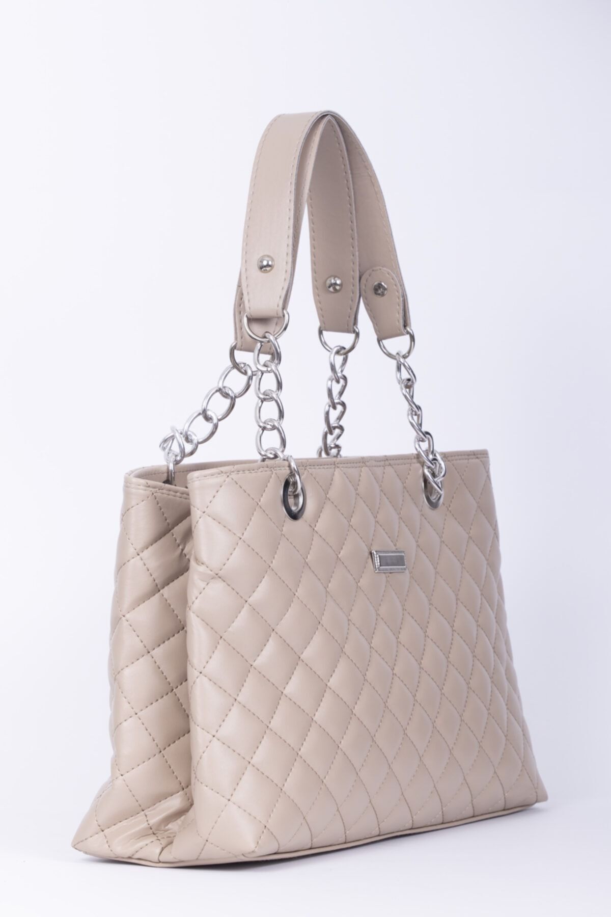 SEPET ÇANTA Velká klasická dámská kabelka do ruky a přes rameno s diamantovým vzorem