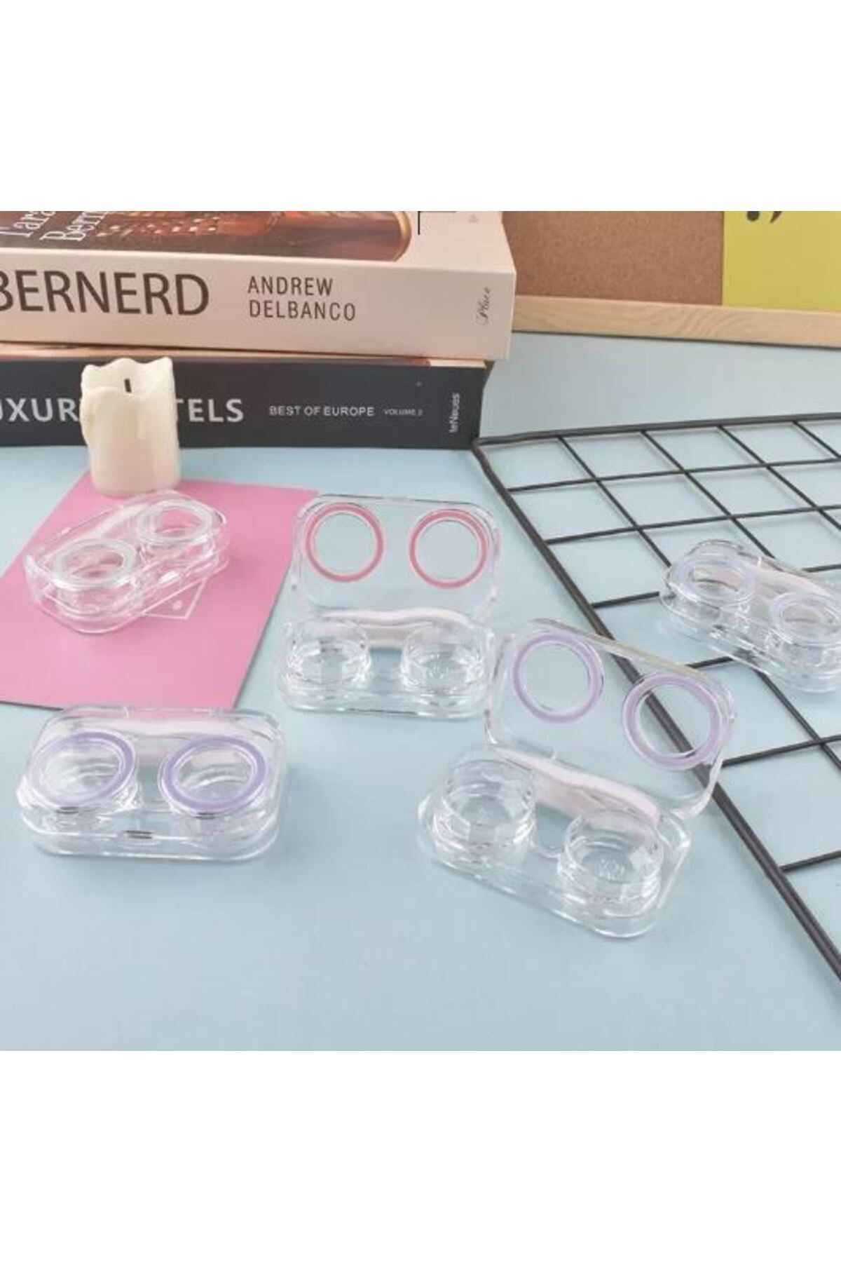 ESRADA-Yellow Color Transparent Contact Lens Case 3