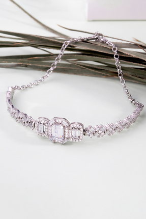 Else Silver 925 Ayar Gümüş Baget Taşlı Bileklik