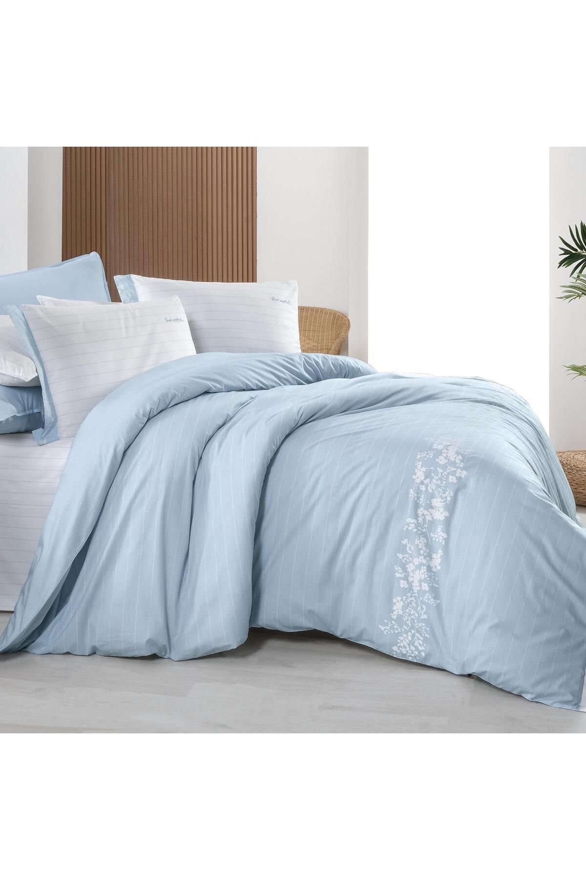 Sarev Set Cuvertură Dublu Olric Blue - 100% Bumbac - One Size