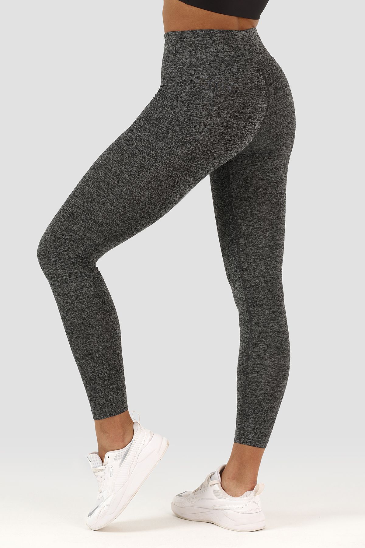 Superstacy-High Waist Sports Gray Leggings 2
