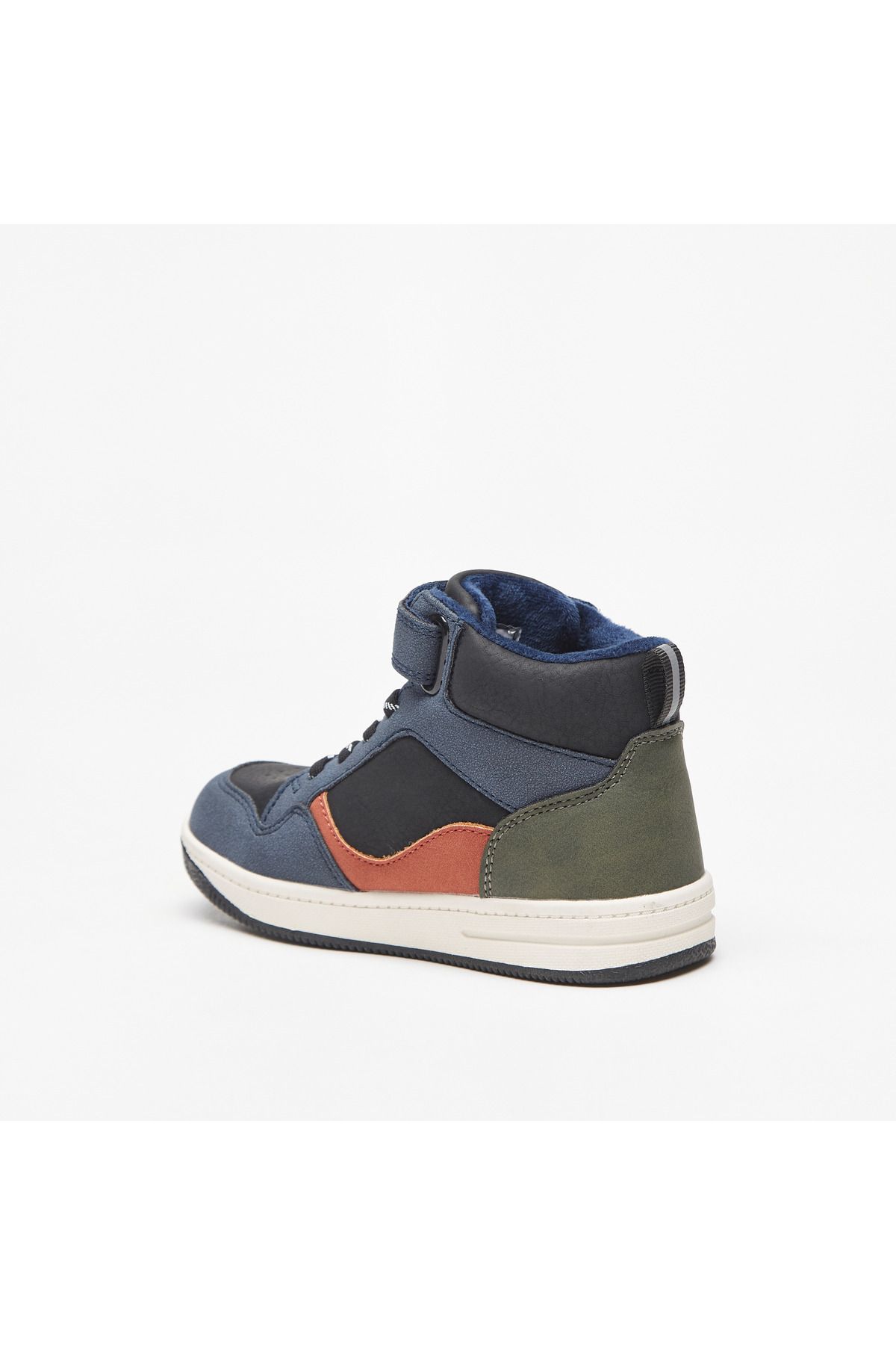 LBL by Shoexpress-Colourblock Ankle Boots with Hook and Loop Closure 2