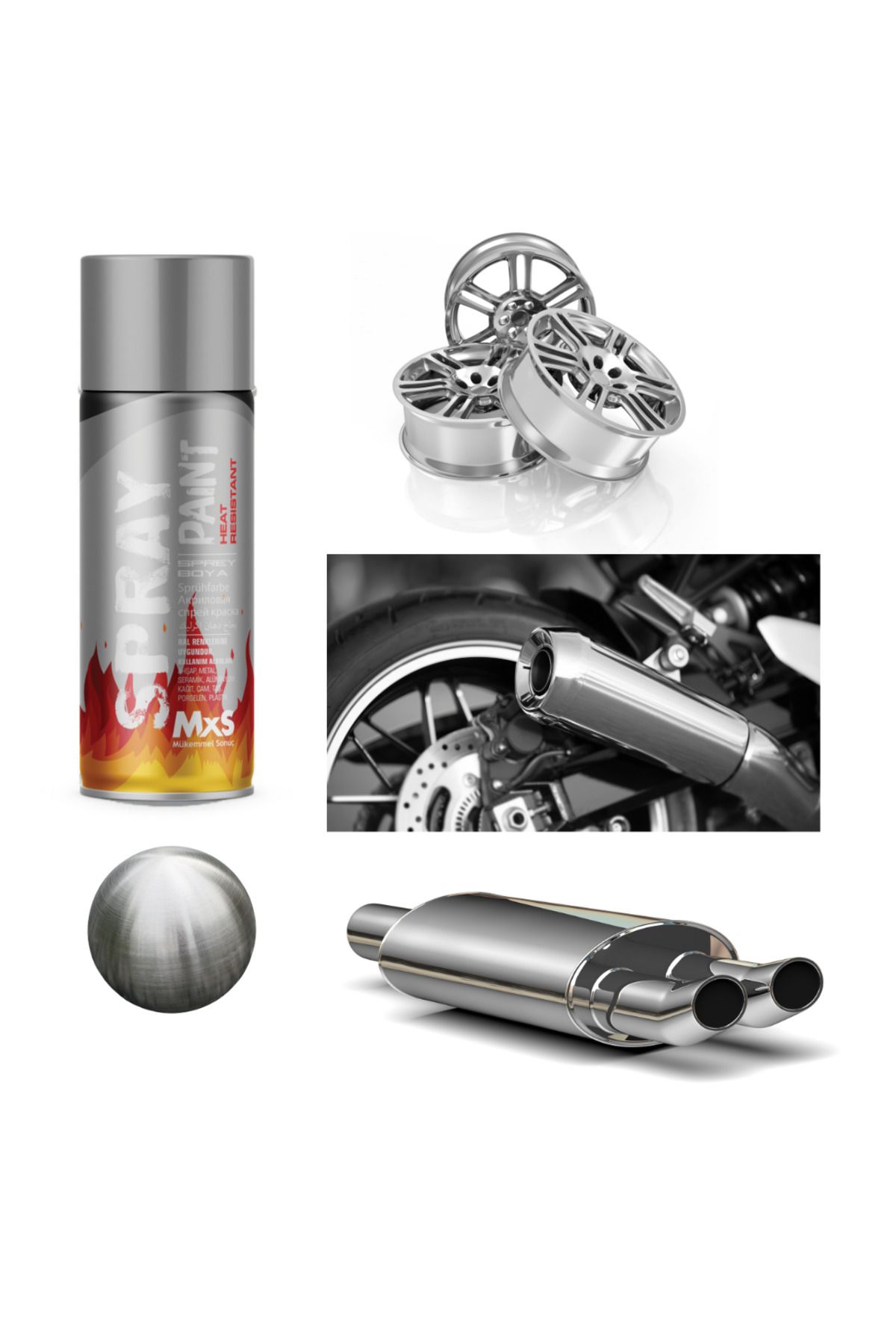 PREMİUM ISIYA DAYANIKLI SPREY BOYA 400 ML (EGZOZ-FIRIN-ÇAYDANLIK-JANT-MOTOR VB.)