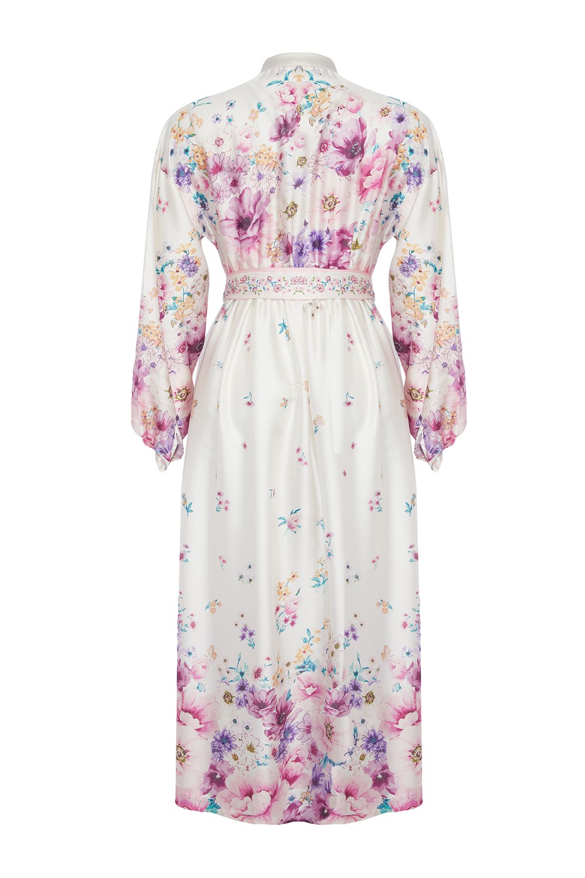 Trendyol Modest-فستان بحزام إكرو منقوش بالزهور - TCTSS24EB00247 7