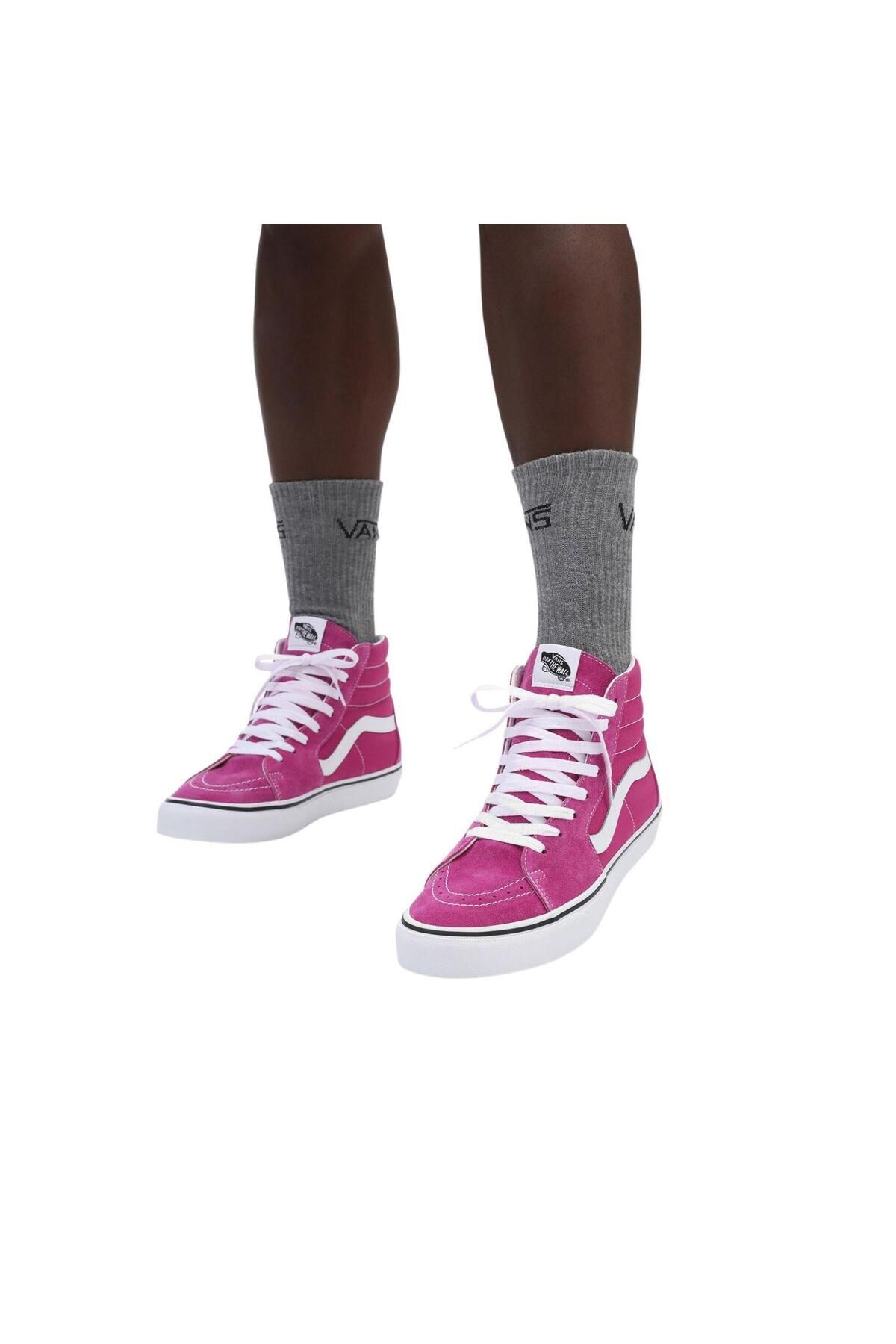 Hot pink vans sk8 hi on sale