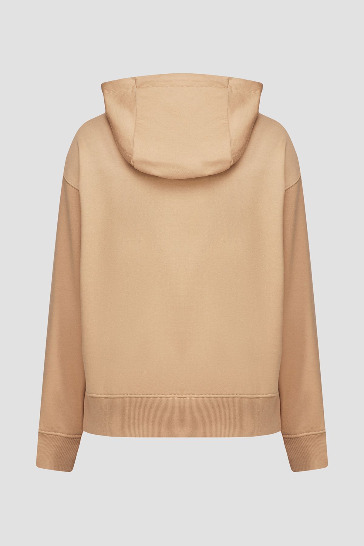 سویشرت نود مردانه آرم برند با جزئیات طناب دار بژ Beige Shirt 260 BOSS