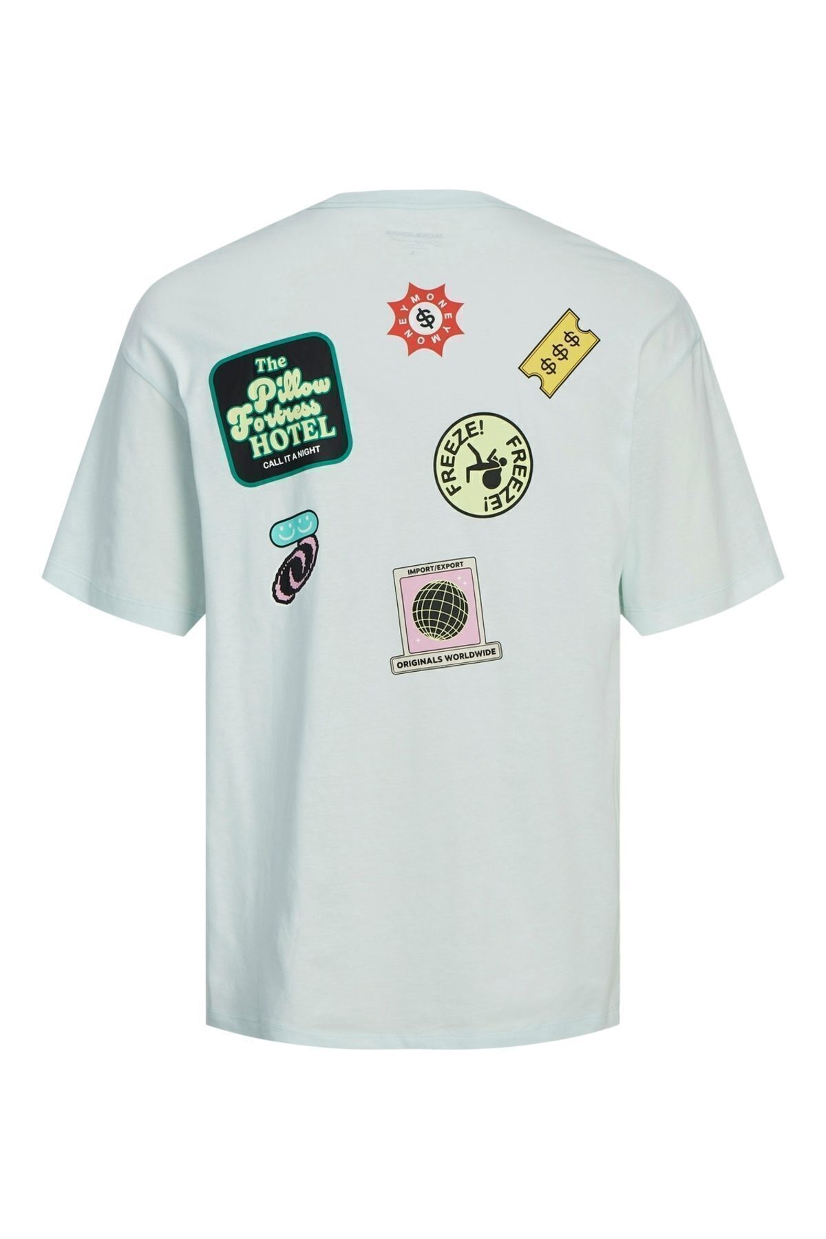 تیشرت مردانه آبی سرمه ای جک اند جونز | 12254175 اورجینال - تصویر 8