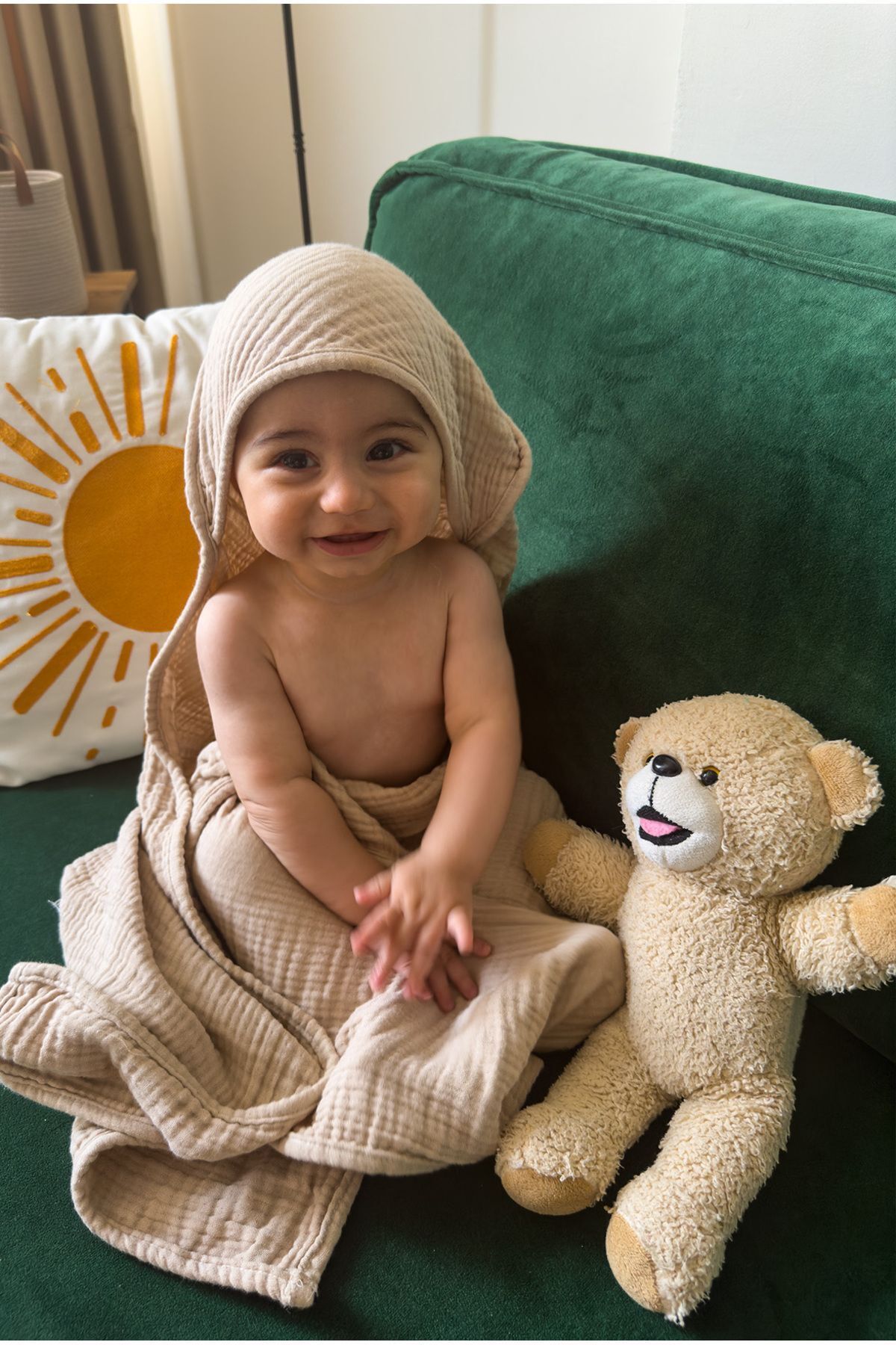 benecium Müslin Banyo Bebek Havlusu