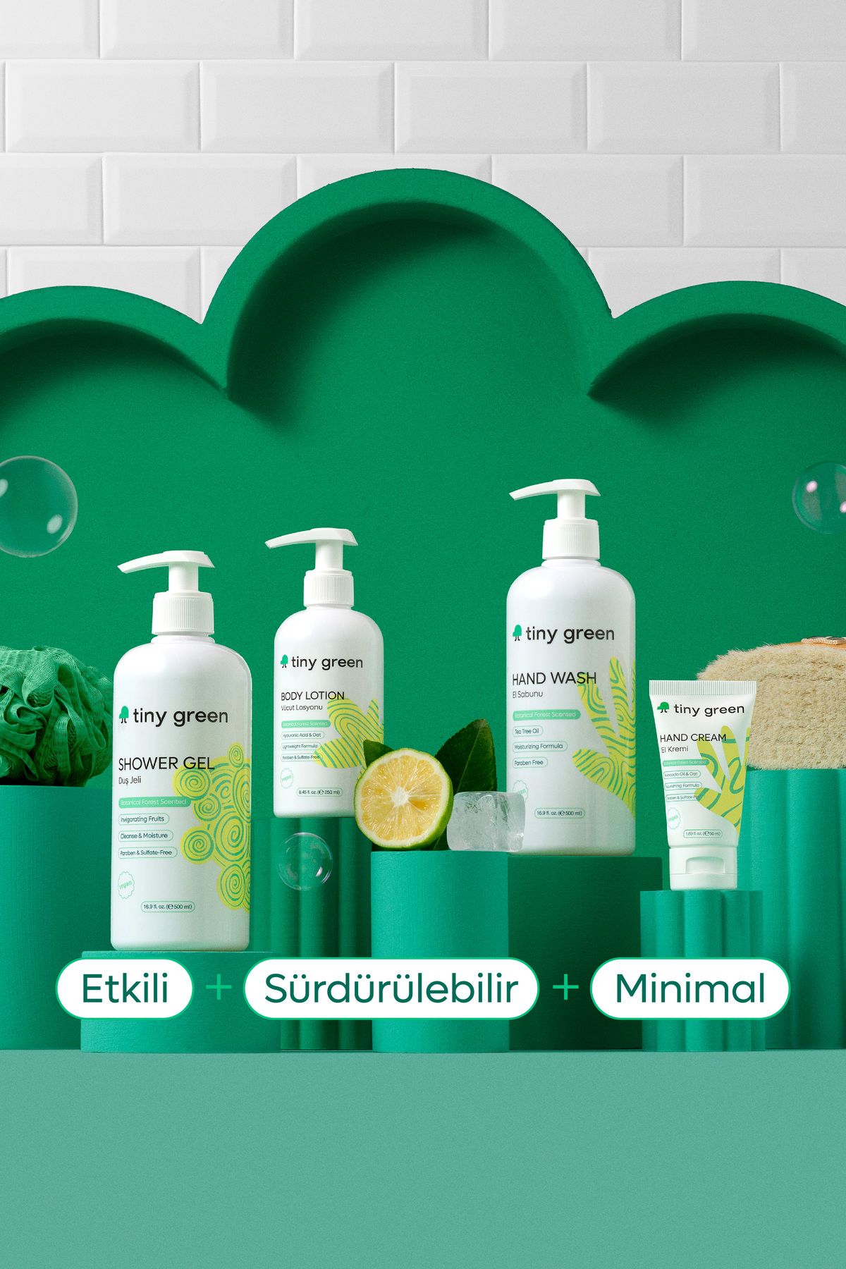tiny green-Bergamot and Mint Scented Hand Cream - 50 ml 4