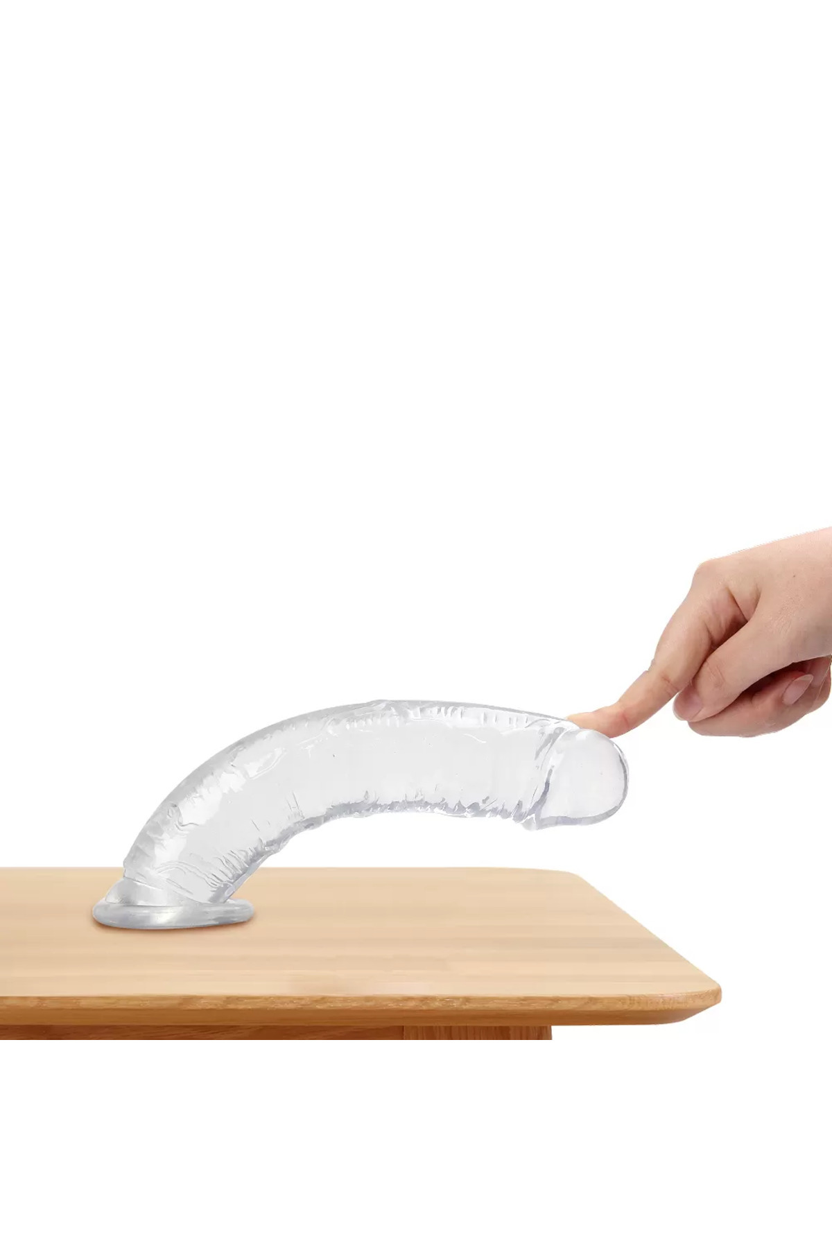 Ultra Yumuşak Dokulu Dildo Testissiz Jel Dokulu Realistik Penis 22 CM - Siyah 5