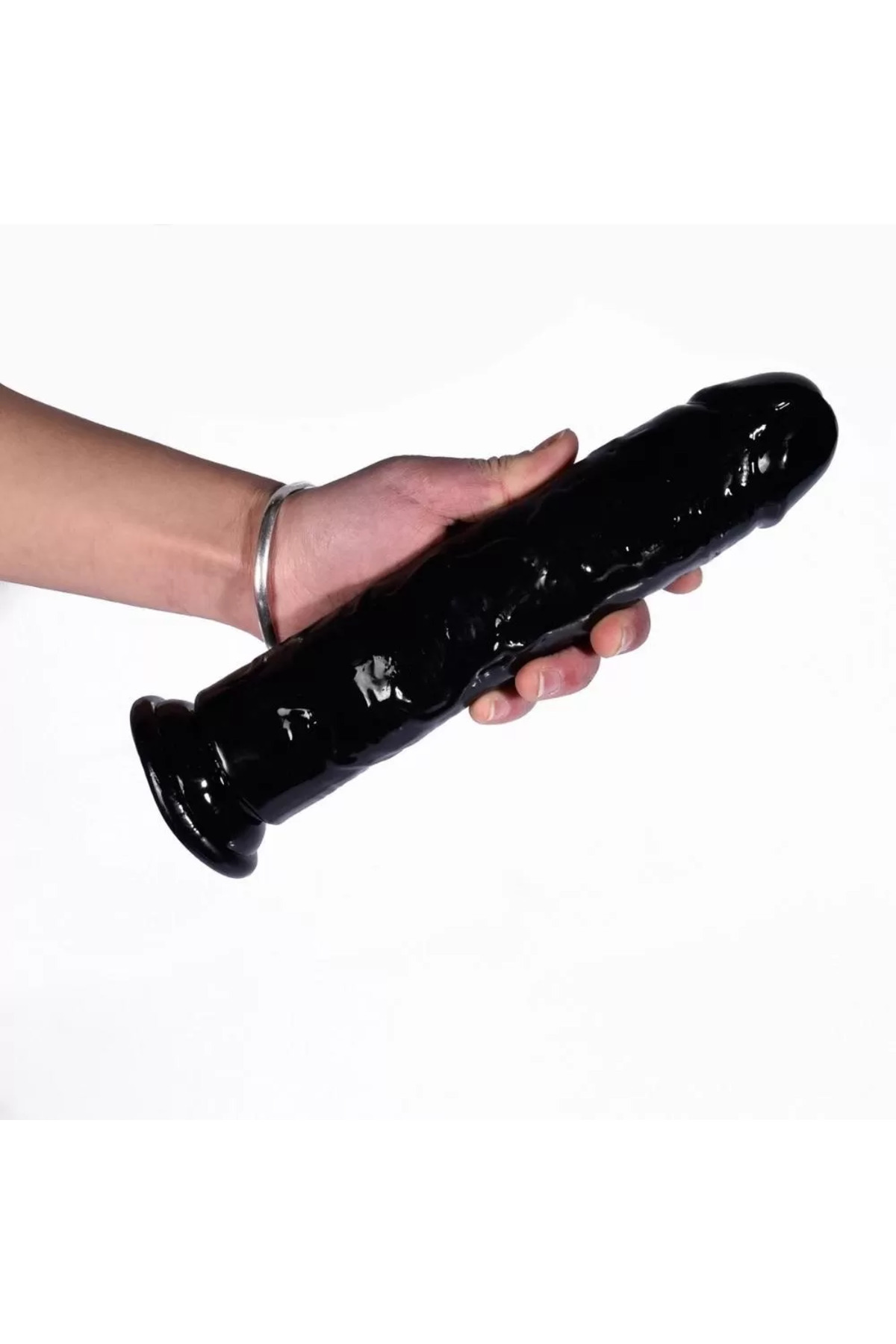 Ultra Yumuşak Dokulu Dildo Testissiz Jel Dokulu Realistik Penis 22 CM - Siyah 2