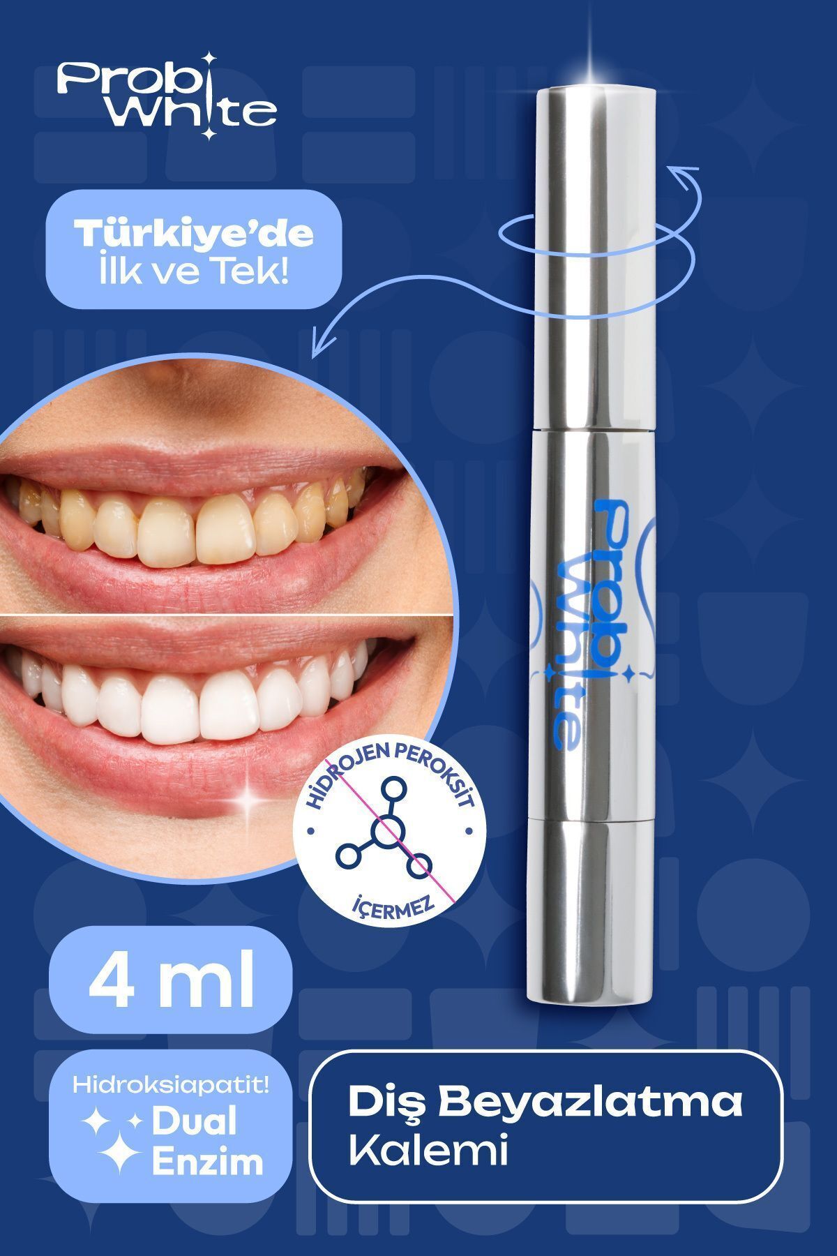 Probident Probiwhite Doğal Diş Beyazlatıcı/ Beyazlatma Kalemi (PEROKSİT IÇERMEZ)