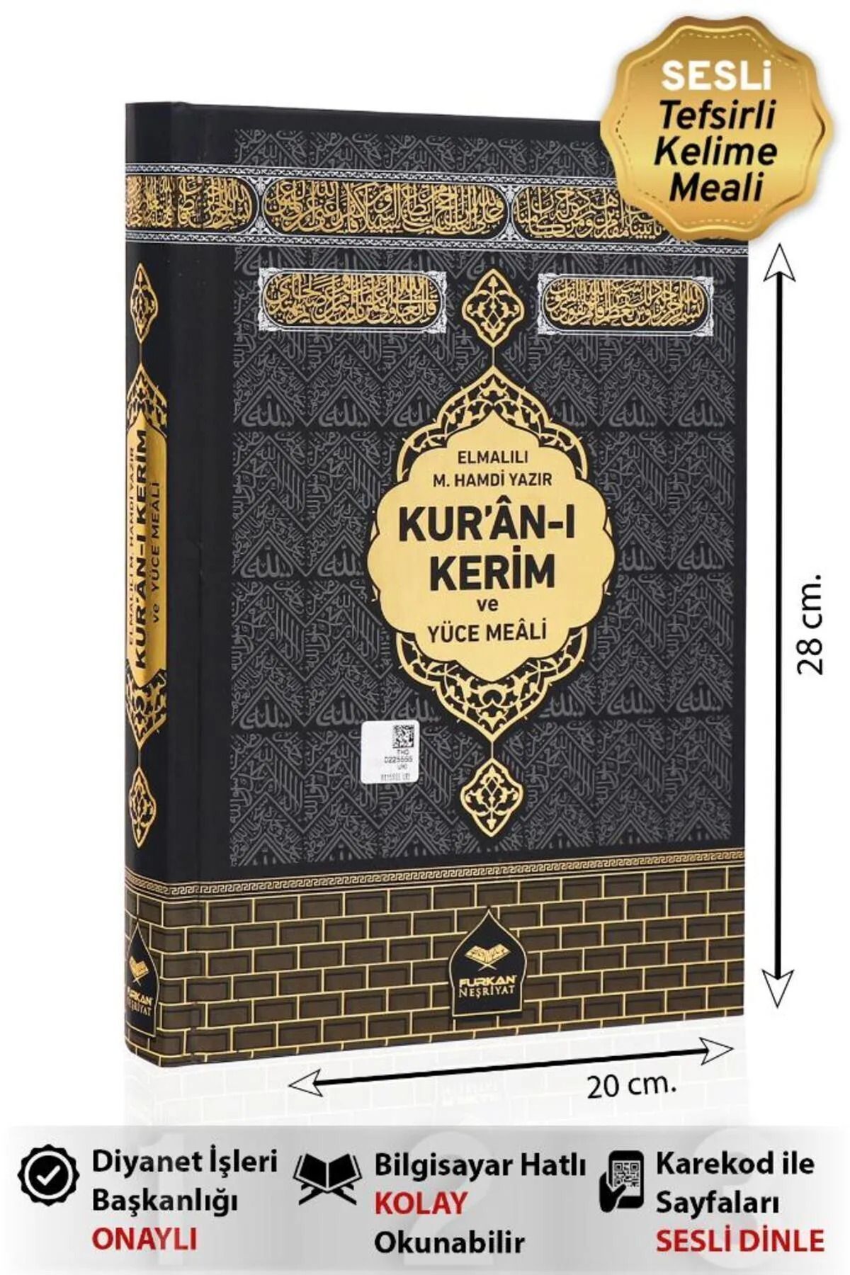 Furkan Neşriyat Furkan Kuranı Kerim Meali Rahle Boy 28 X 20 cm